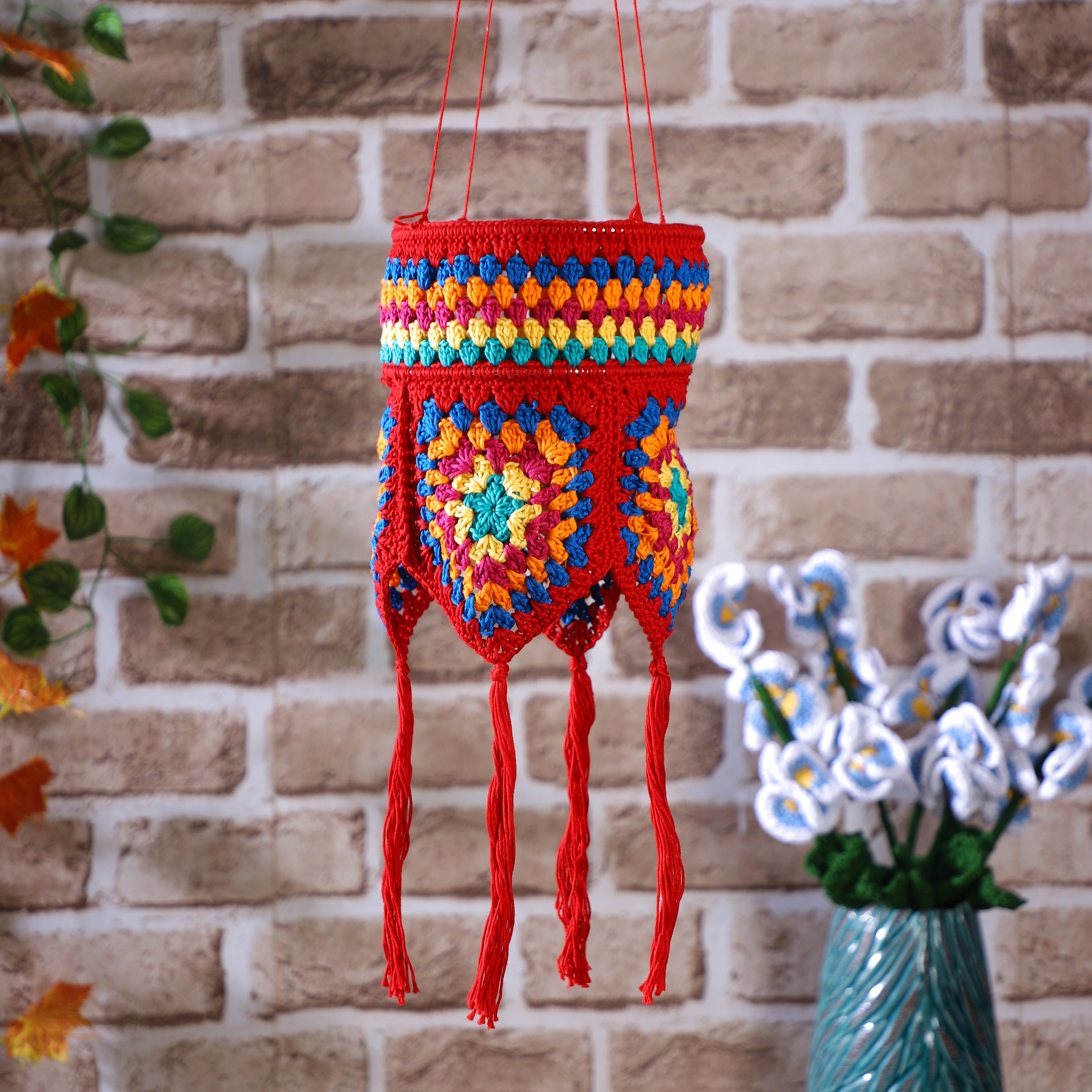 Handmade Crochet Lantern - Pentagon