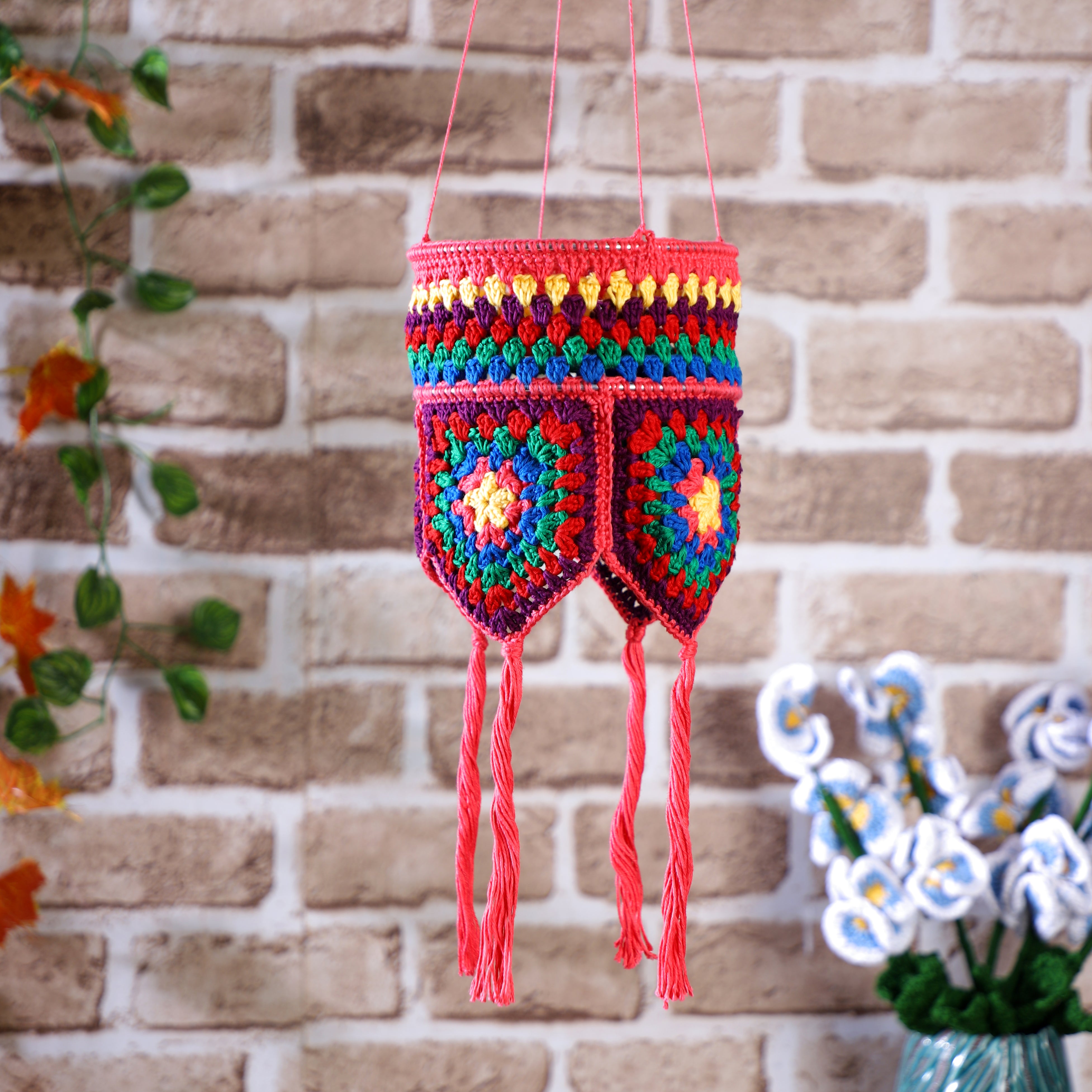 Handmade Crochet Lantern - Pentagon