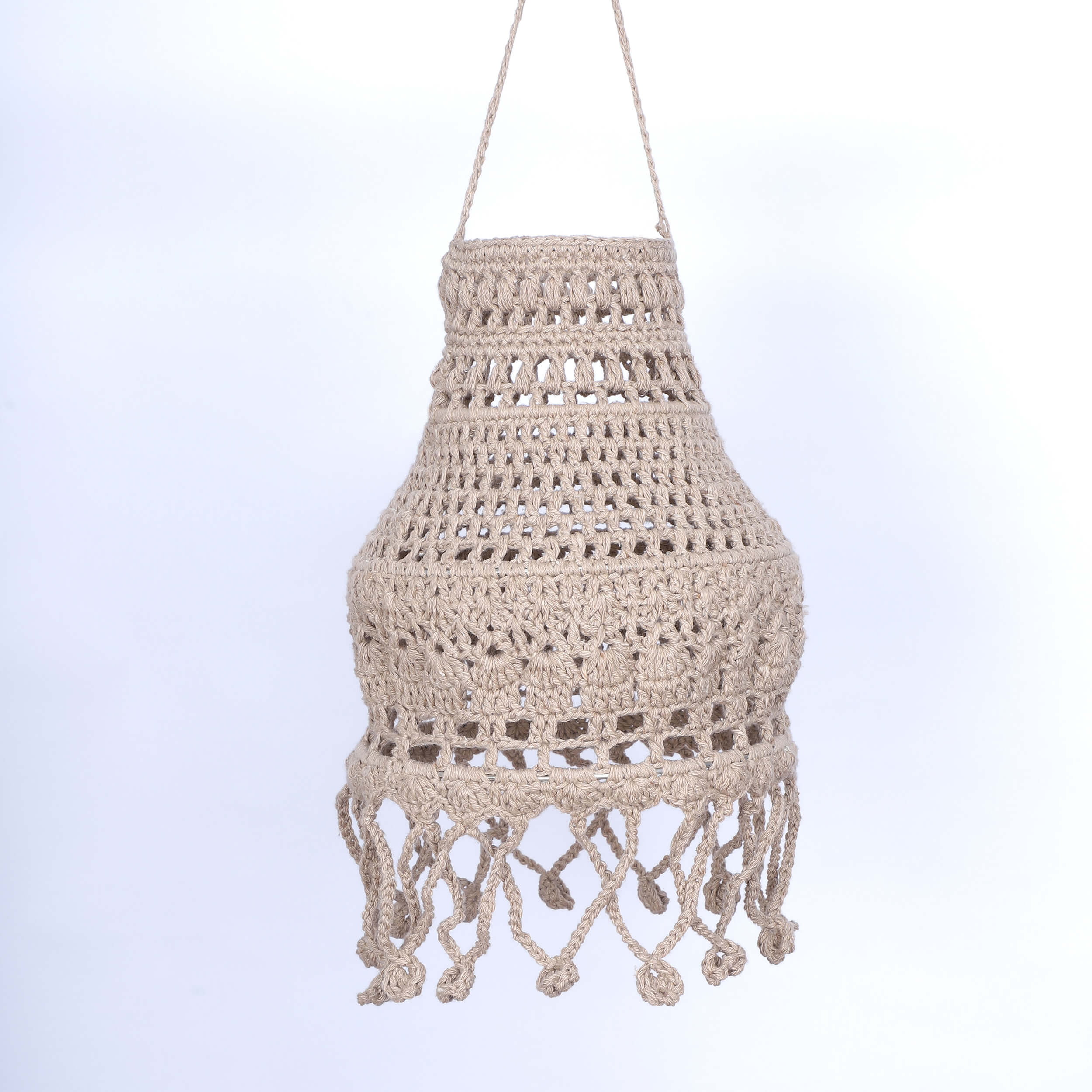 Handmade Crochet Lantern - Recycled