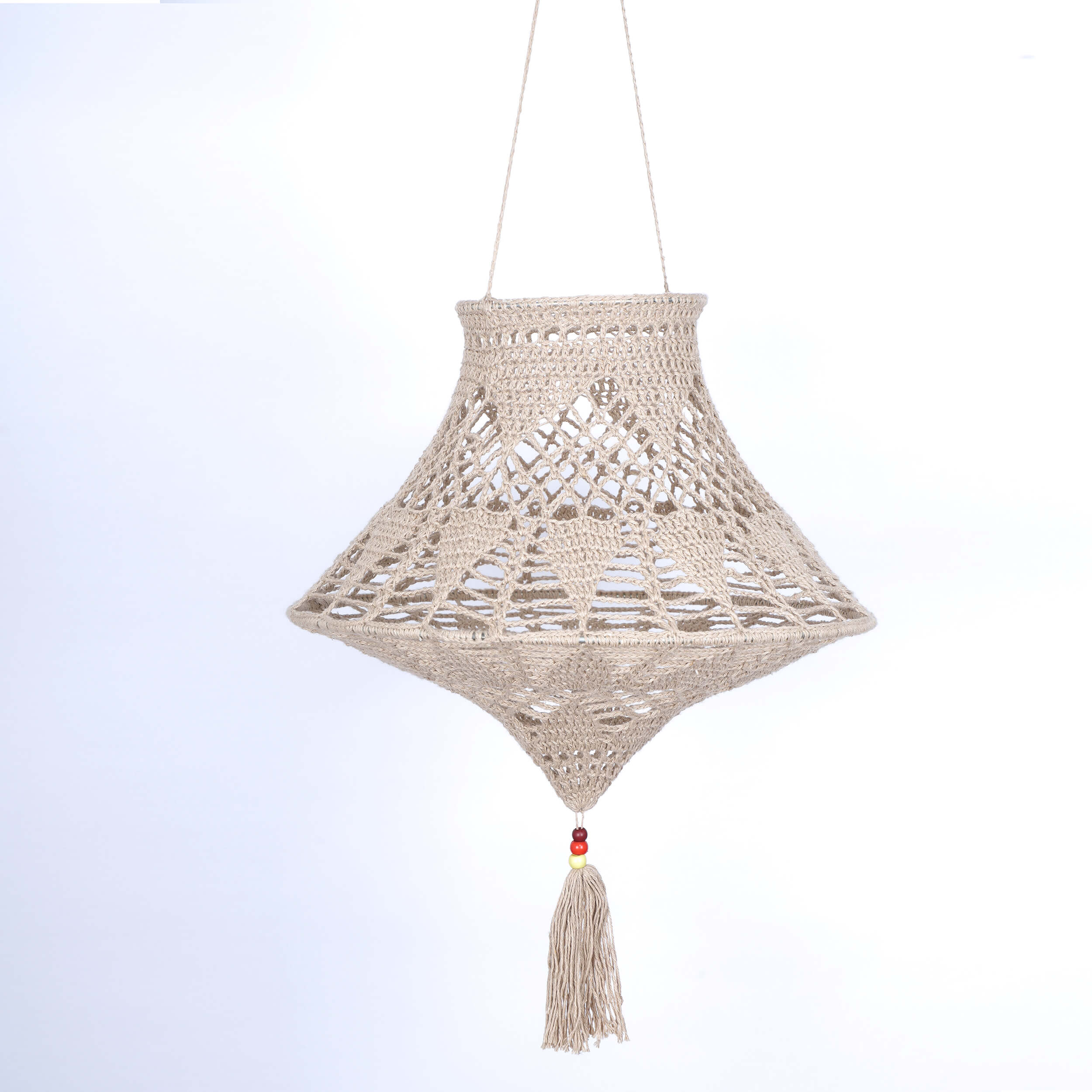 Handmade Crochet Lantern - Recycled