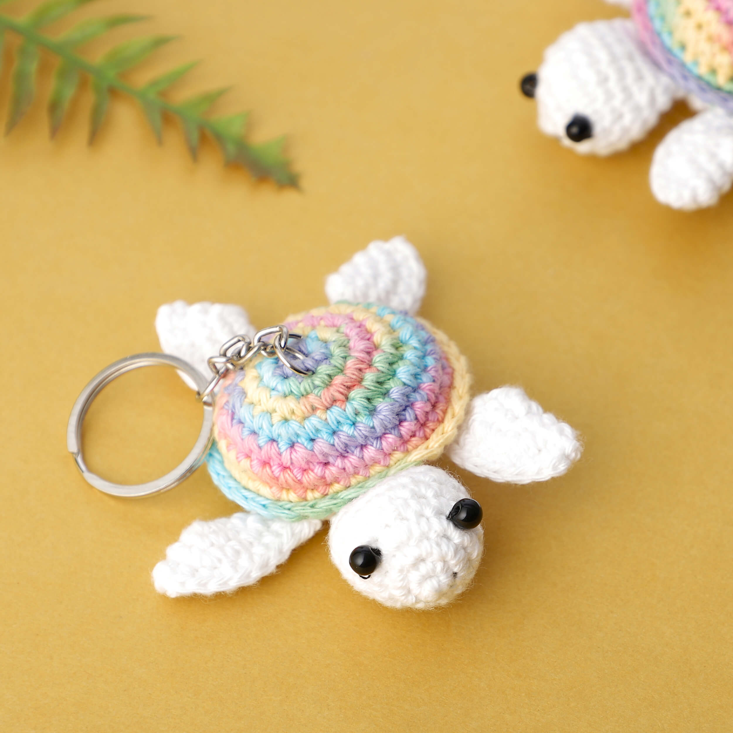 Handmade Amigurumi Turtle Keychain