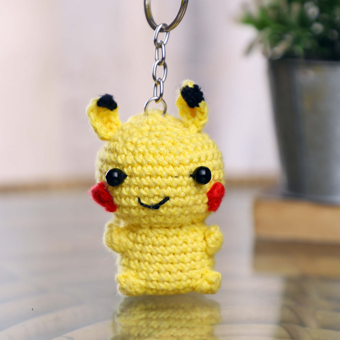 Handmade Crochet Pikachu Keychain