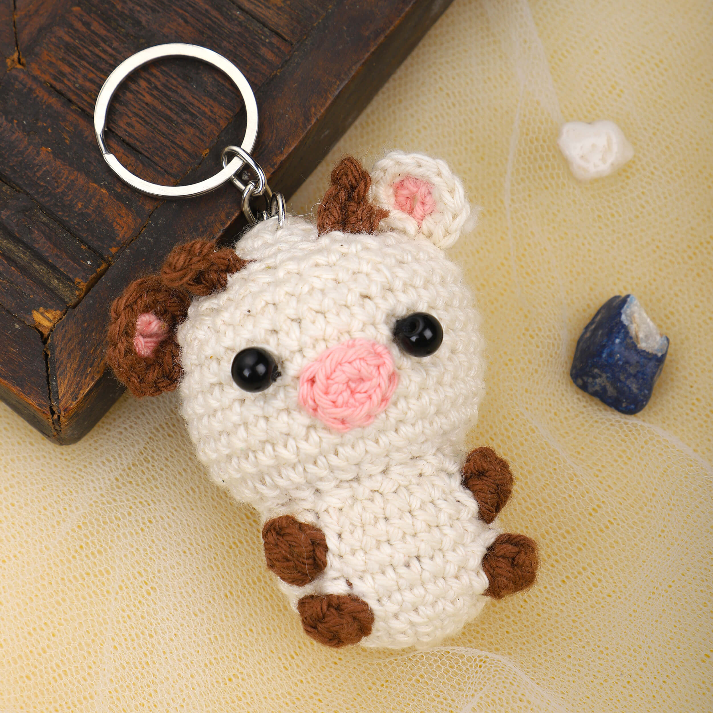 Handmade Crochet Keychains | Cute Cotton Yarn Keyrings for Bags & Keys ...