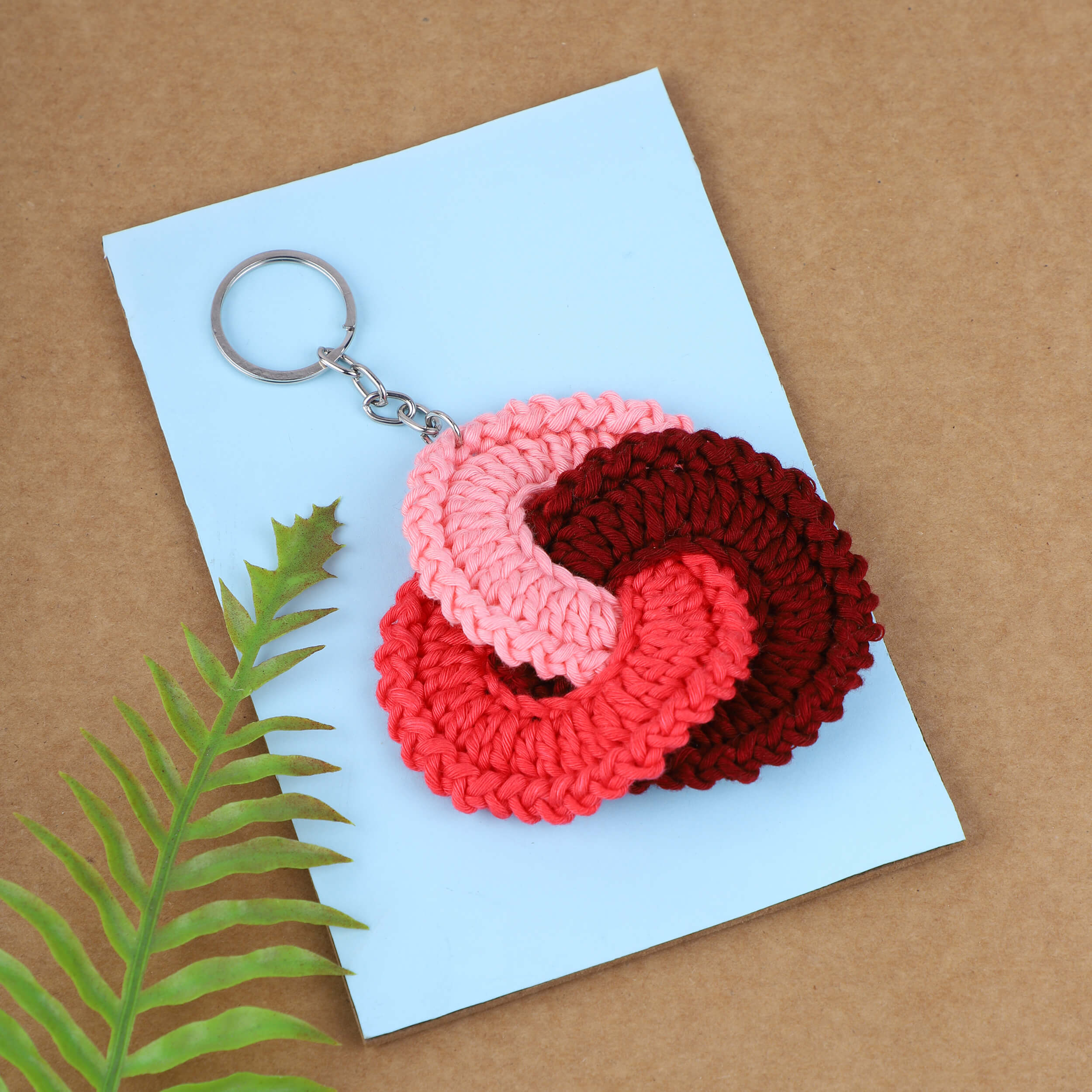 Handmade Crochet 3 Loops Keychain