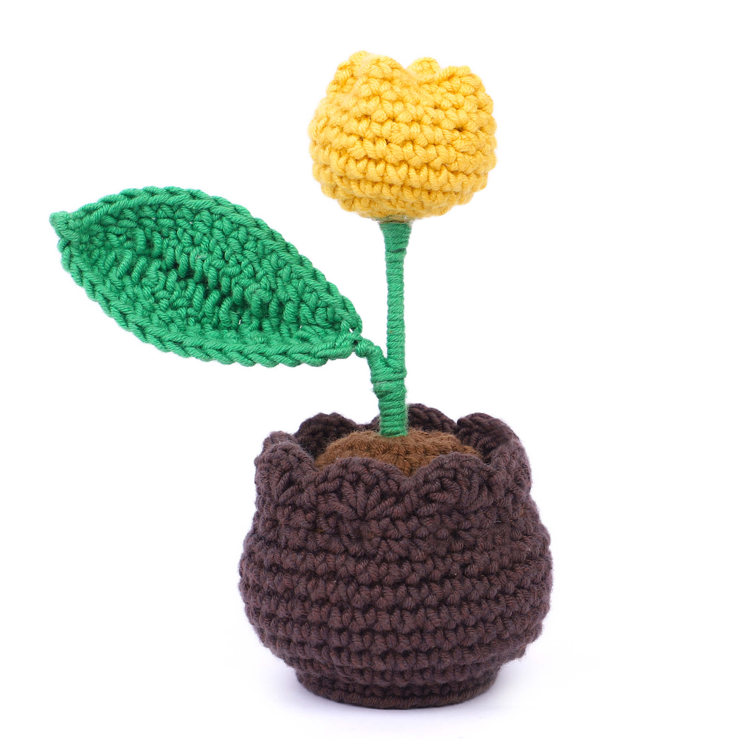 Tulip in a Pot - Handcrafted Crochet Flowers