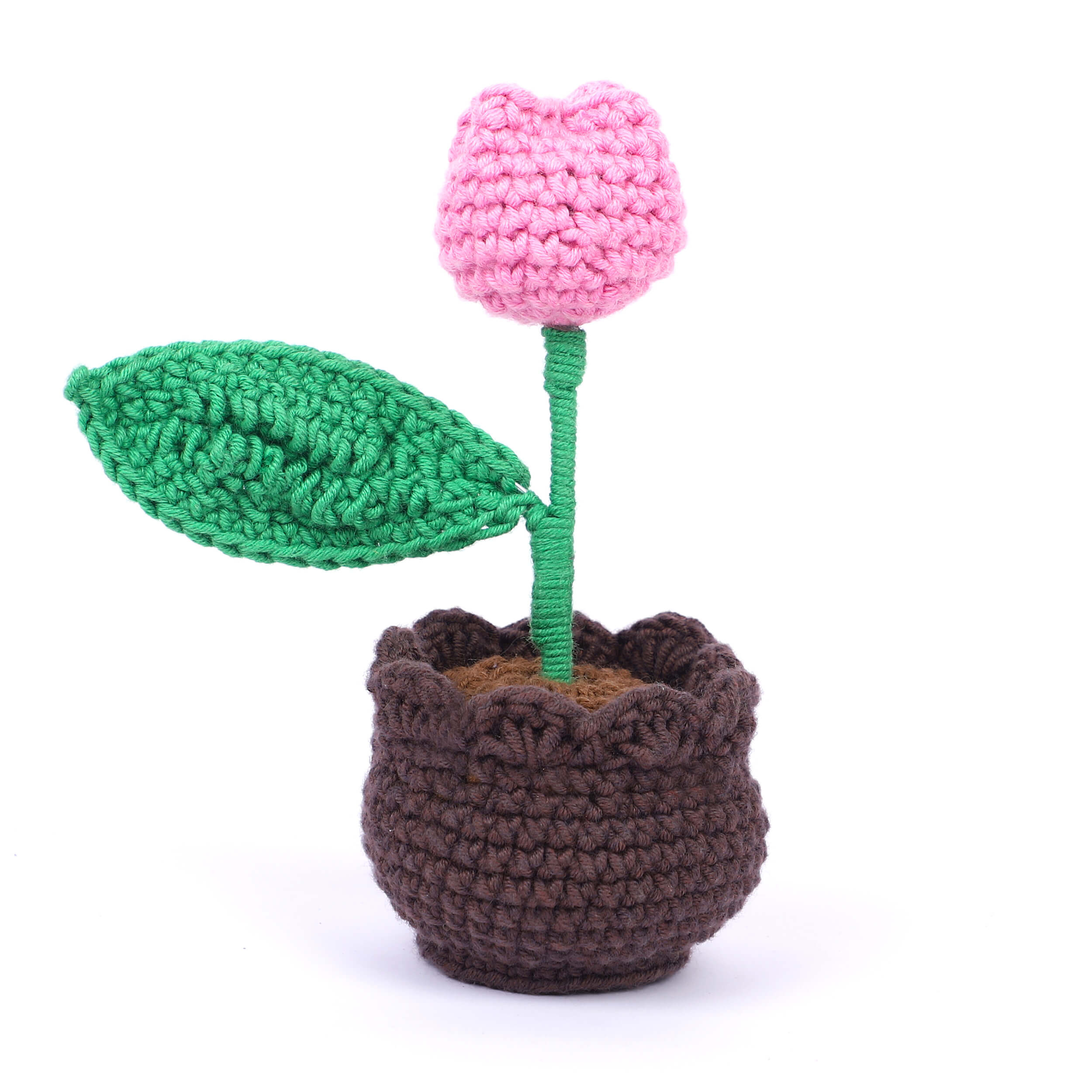 Tulip in a Pot - Handcrafted Crochet Flowers