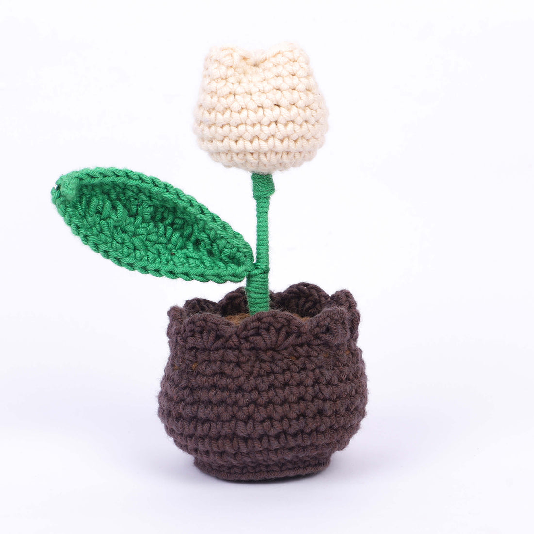 Tulip in a Pot - Handcrafted Crochet Flowers