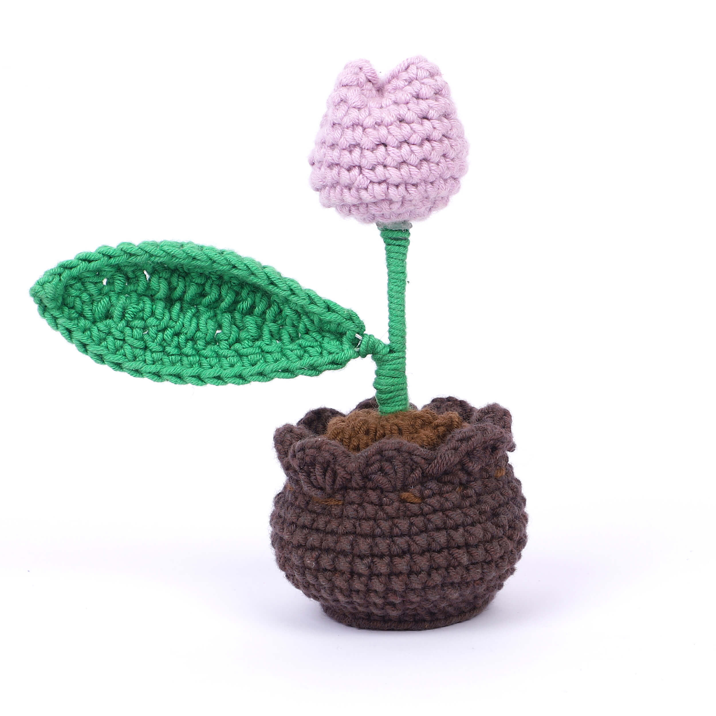Tulip in a Pot - Handcrafted Crochet Flowers