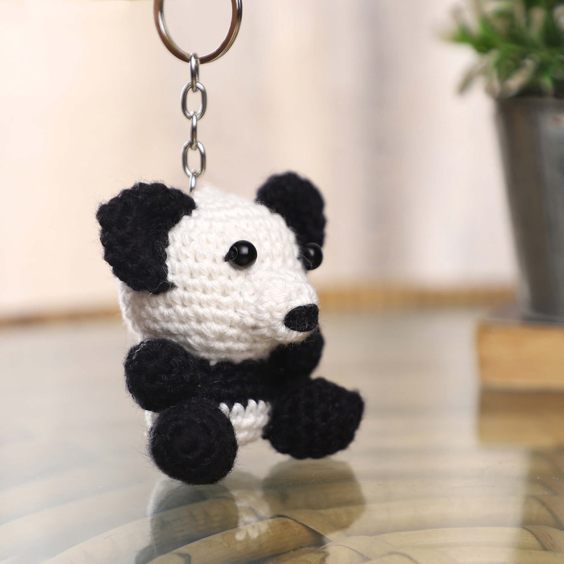 Handmade Amigurumi Panda Keychain