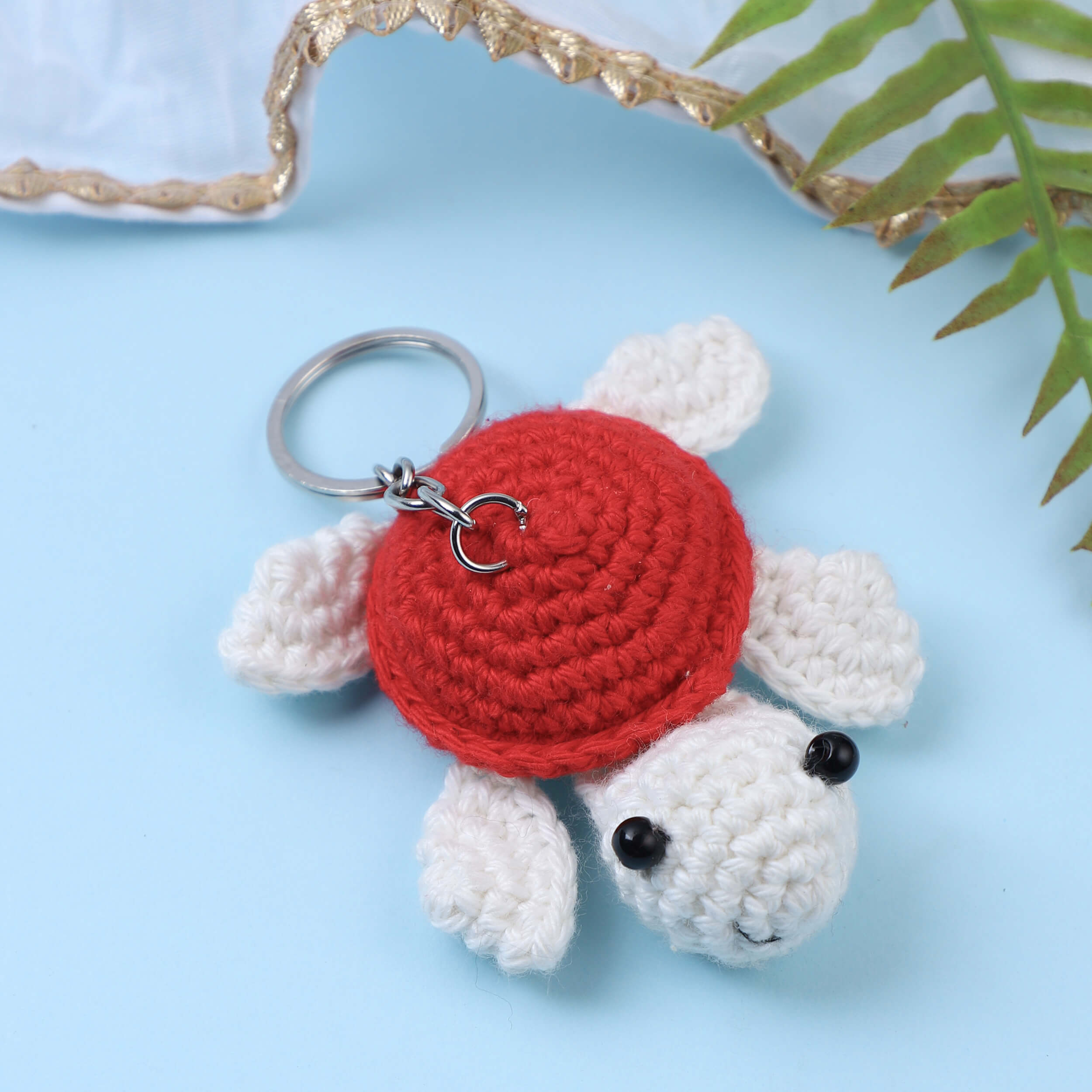 Handmade Amigurumi Turtle Keychain
