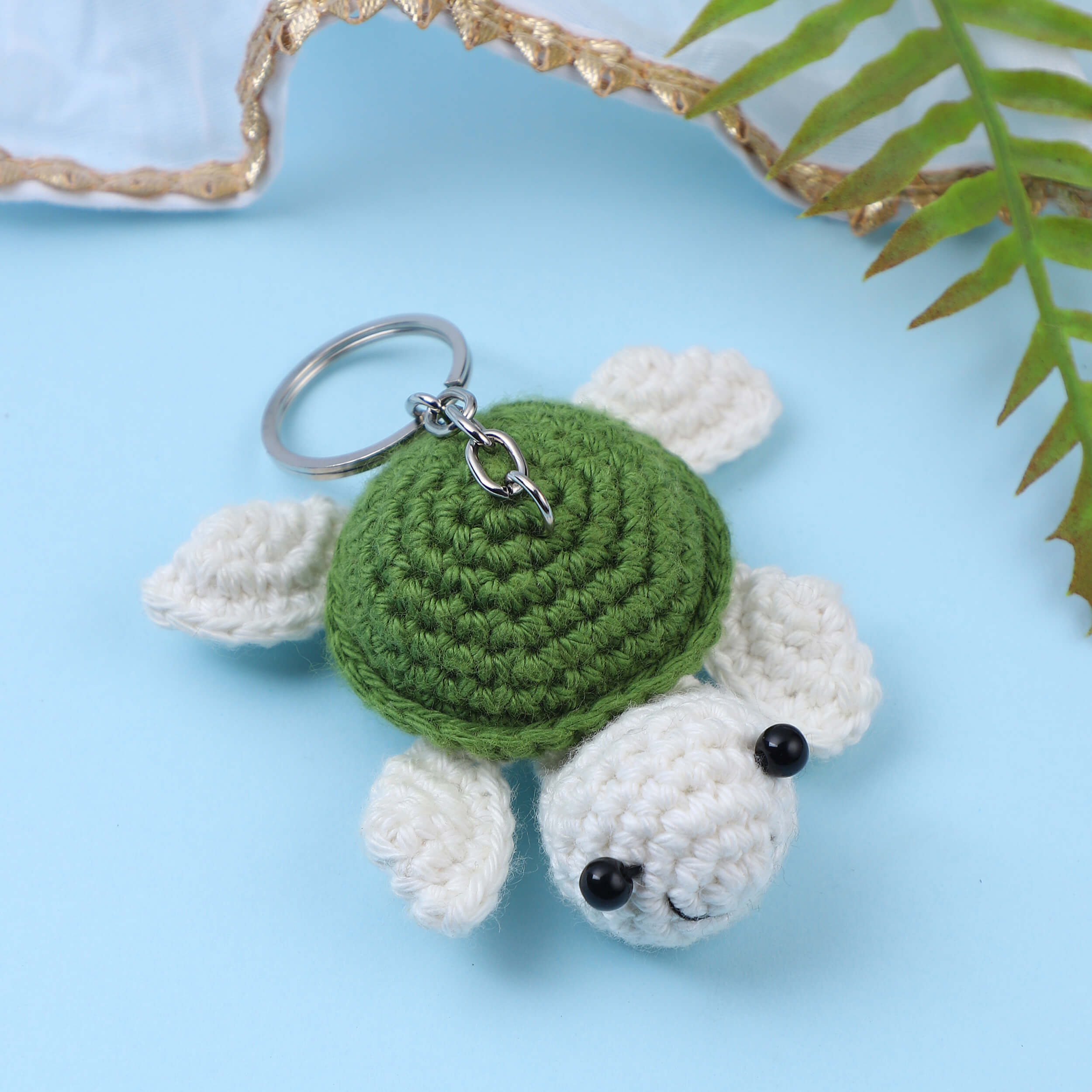 Handmade Amigurumi Turtle Keychain