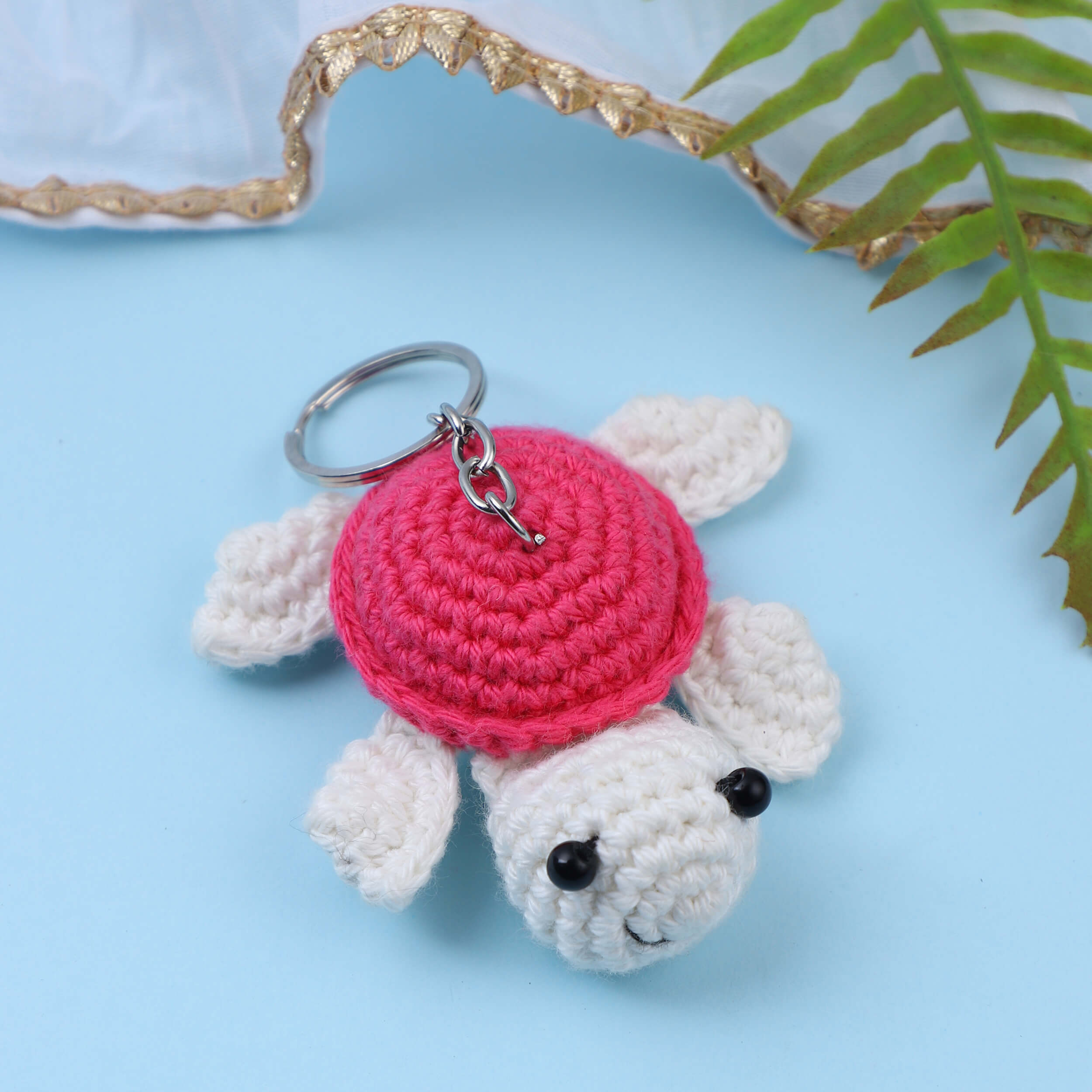 Handmade Amigurumi Turtle Keychain