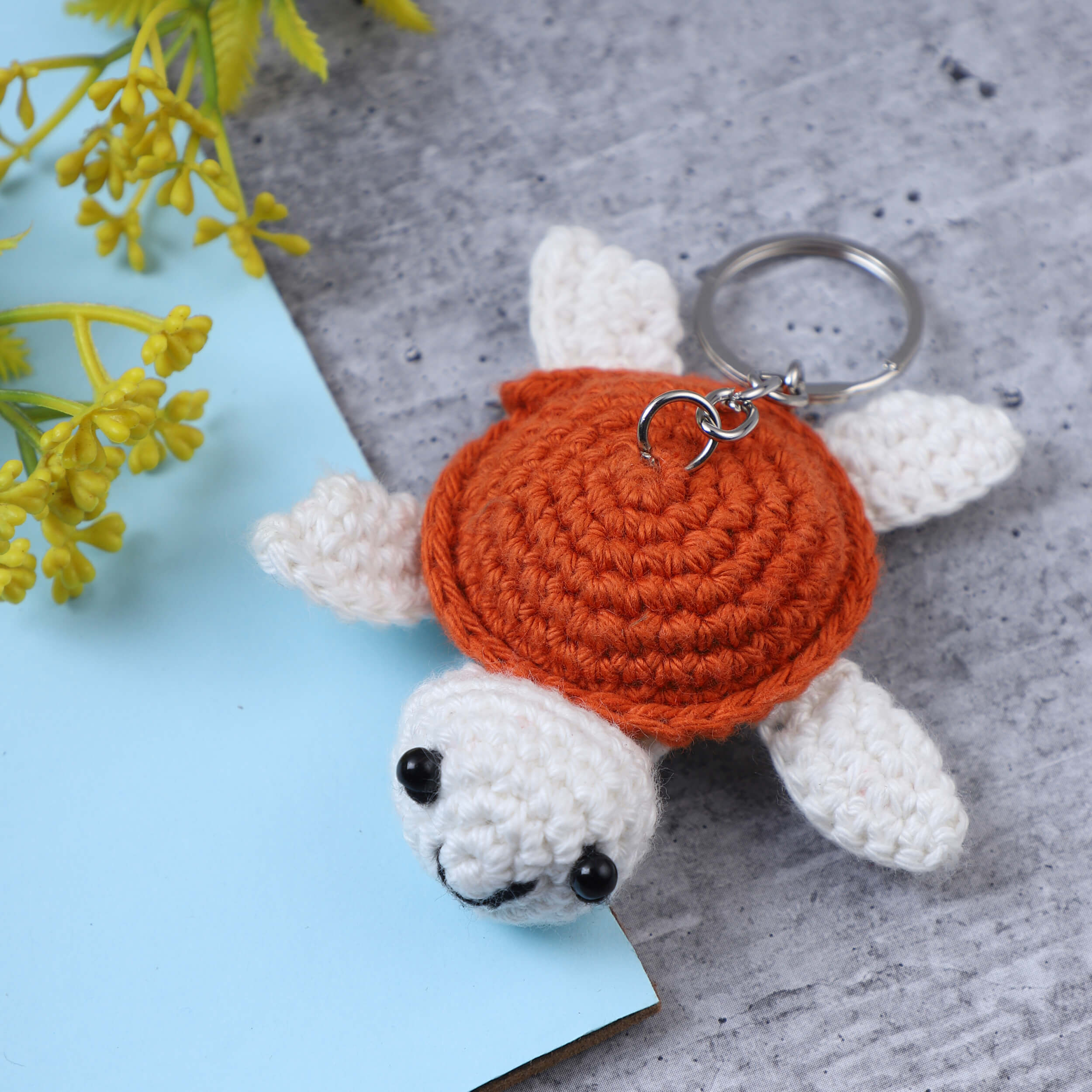 Handmade Amigurumi Turtle Keychain