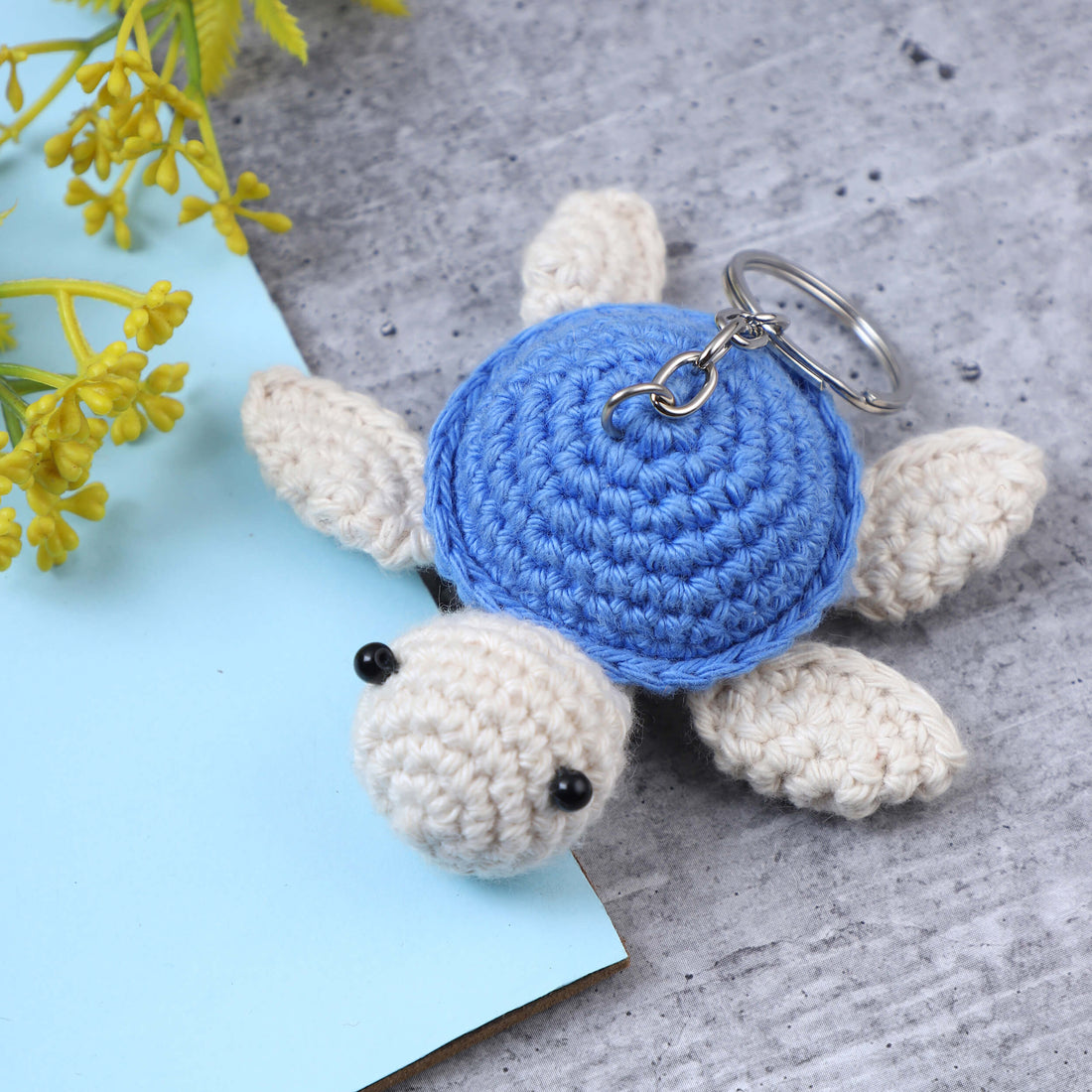 Handmade Amigurumi Turtle Keychain