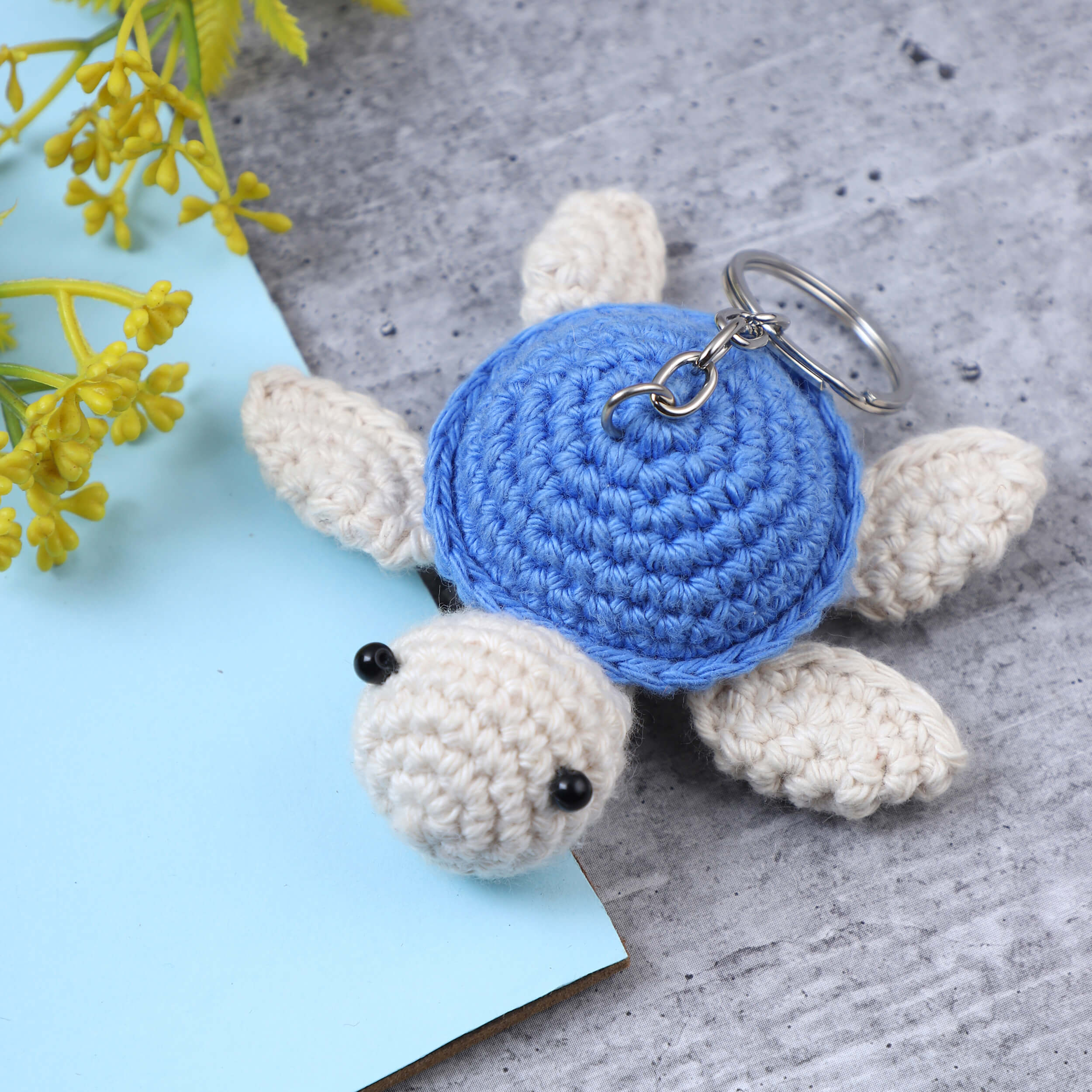 Handmade Amigurumi Turtle Keychain