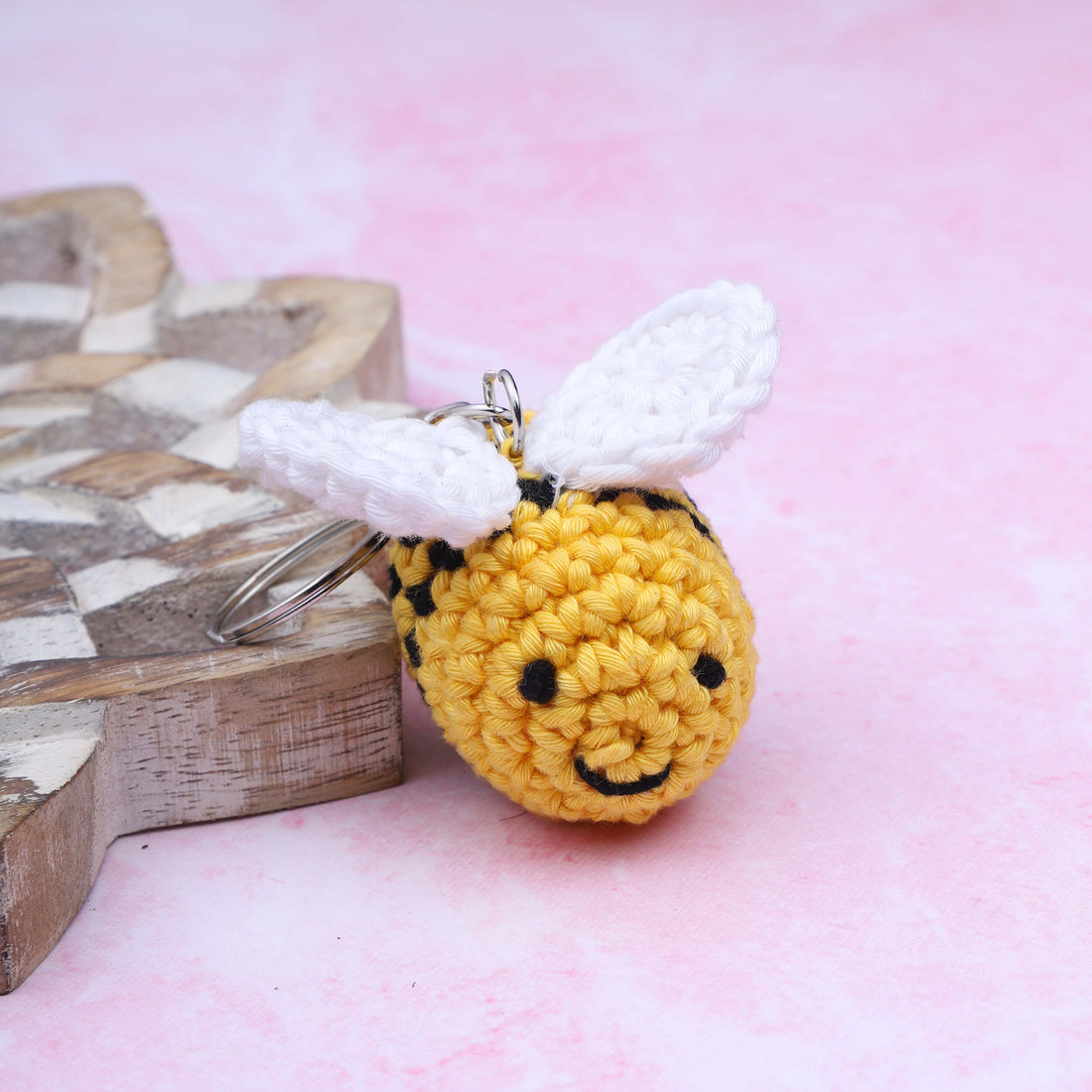 Handmade Amigurumi Bumble Bee Keychain