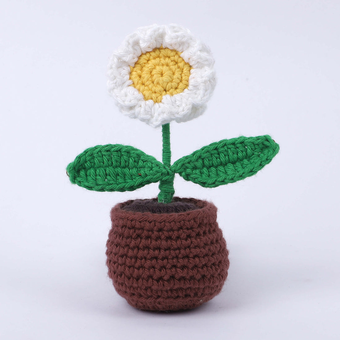 Handmade Crochet Fridge Magnets - Single Daisy