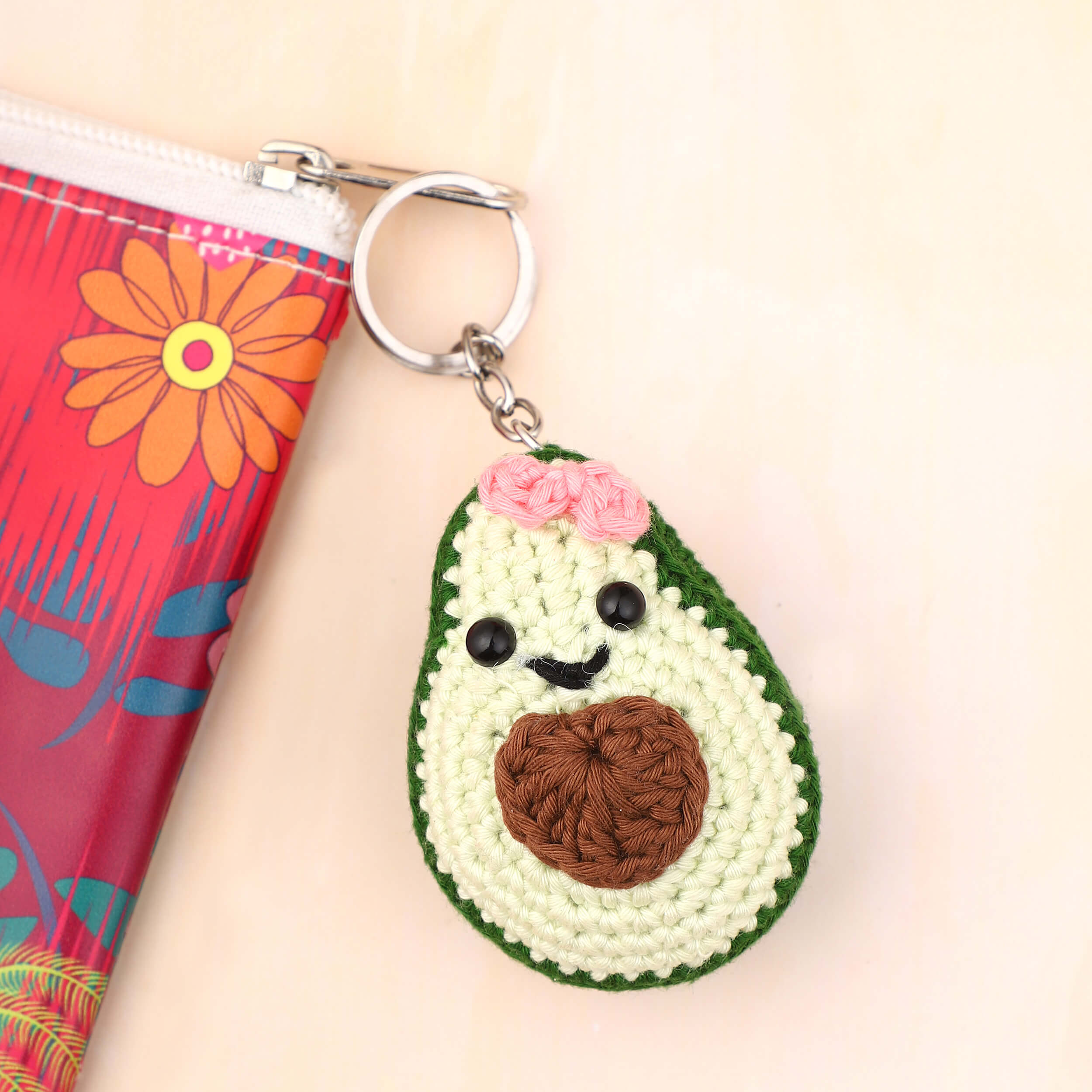 Tiny Avocado Keychain with seed