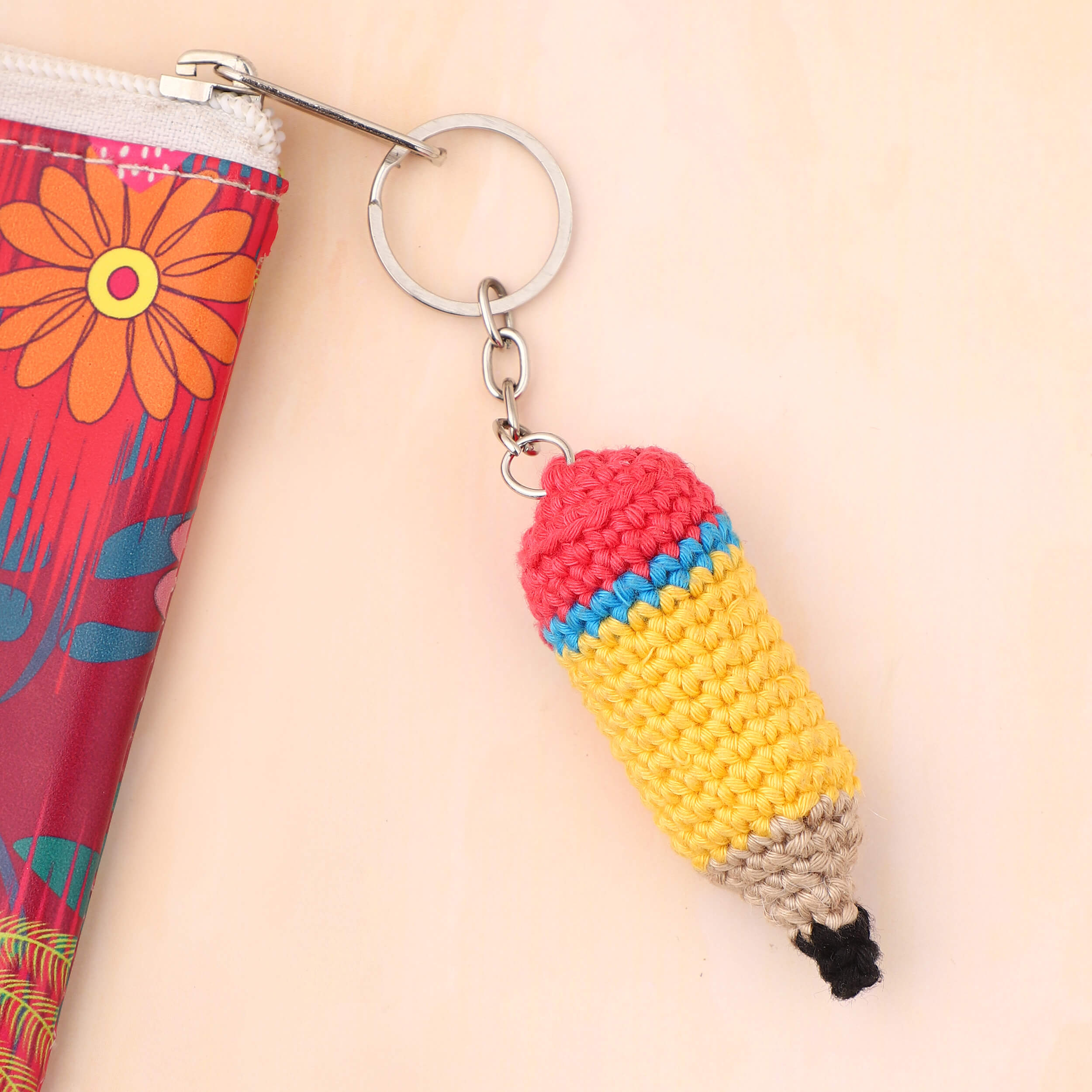 Tiny Pencil Keychain - Yellow