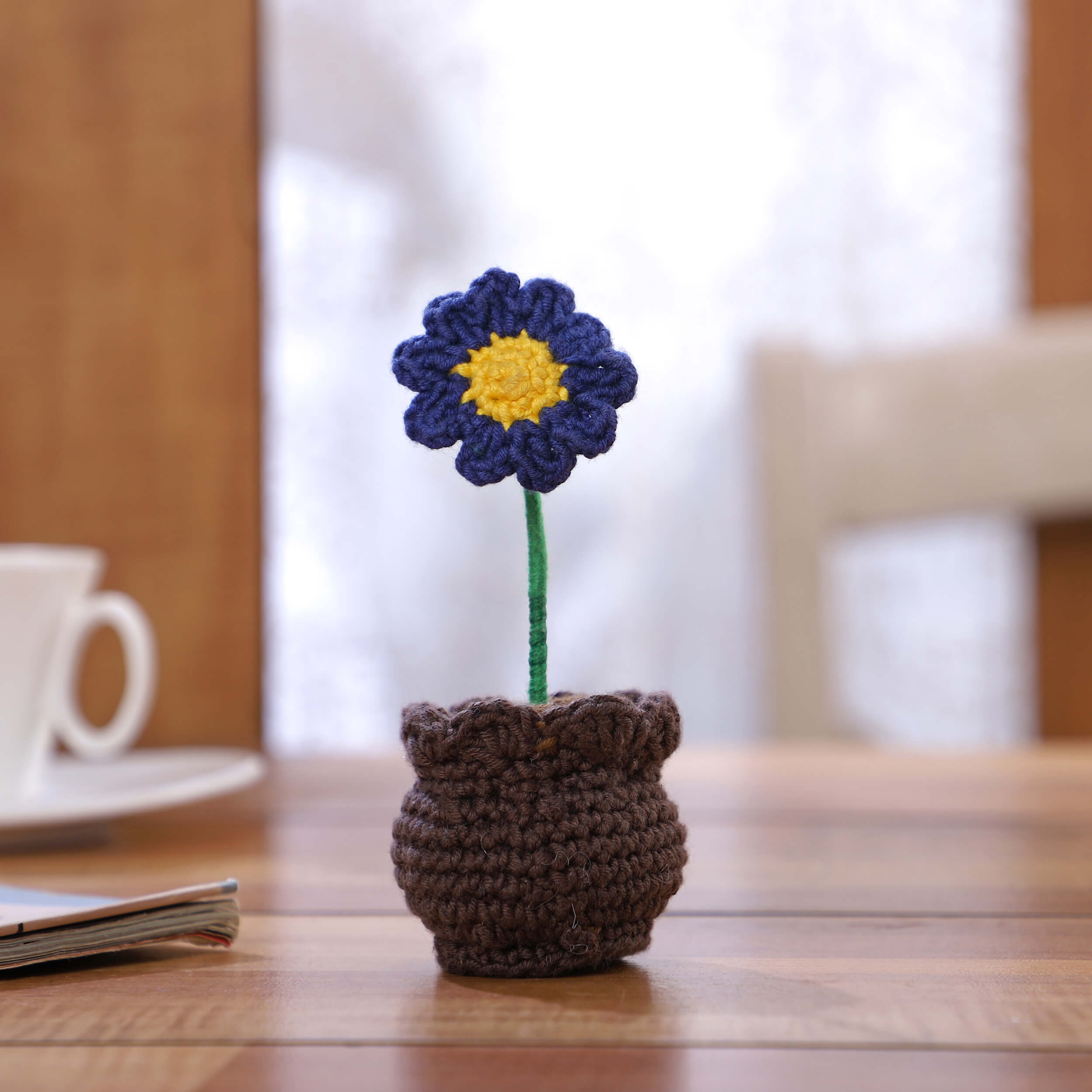 Daisy in a Pot - Handcrafted Crochet Flowers