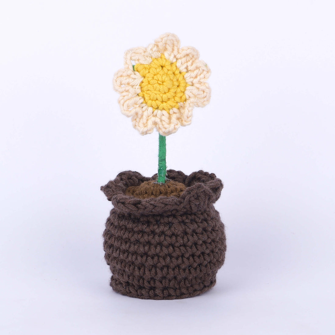 Daisy in a Pot - Handcrafted Crochet Flowers