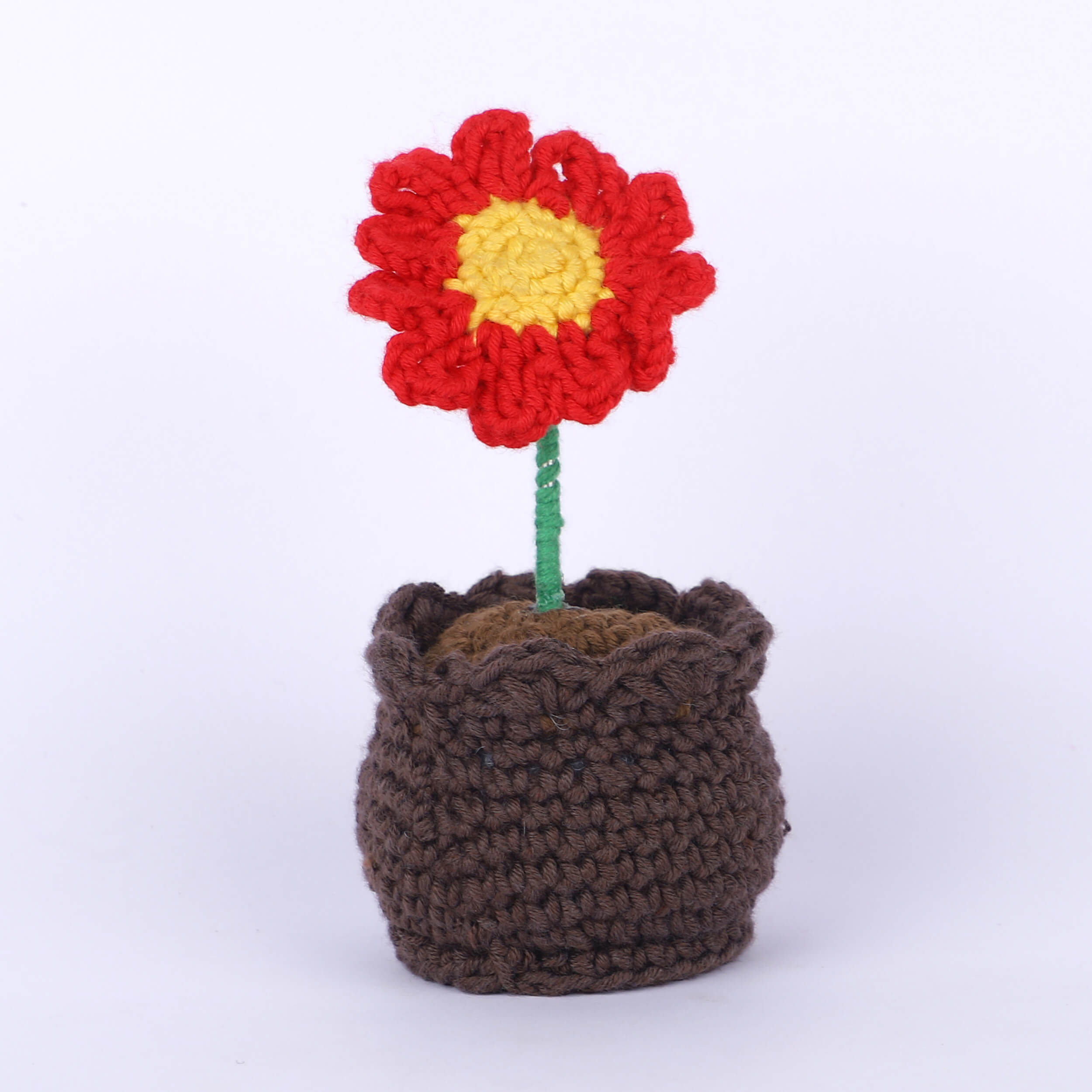 Daisy in a Pot - Handcrafted Crochet Flowers