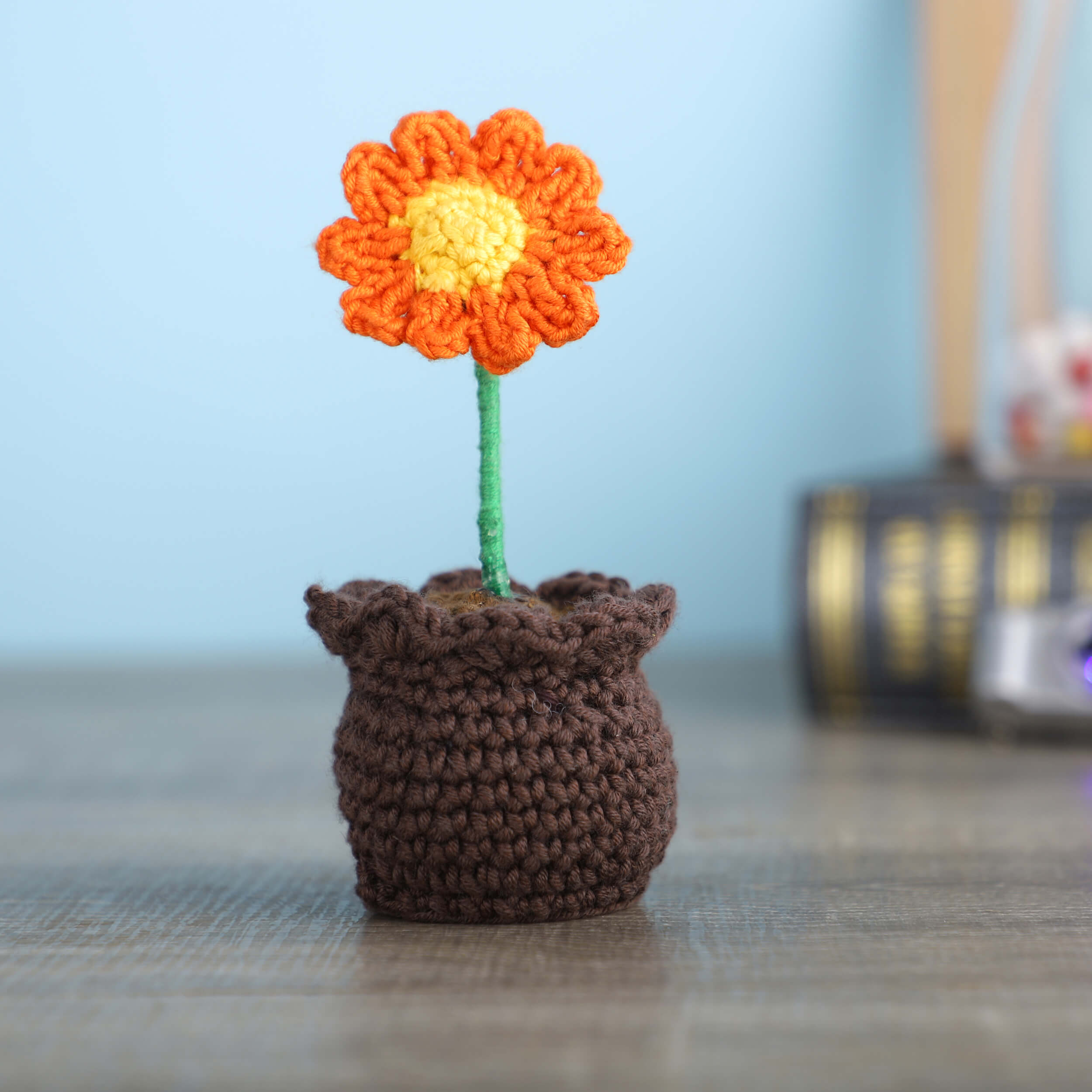 Daisy in a Pot - Handcrafted Crochet Flowers