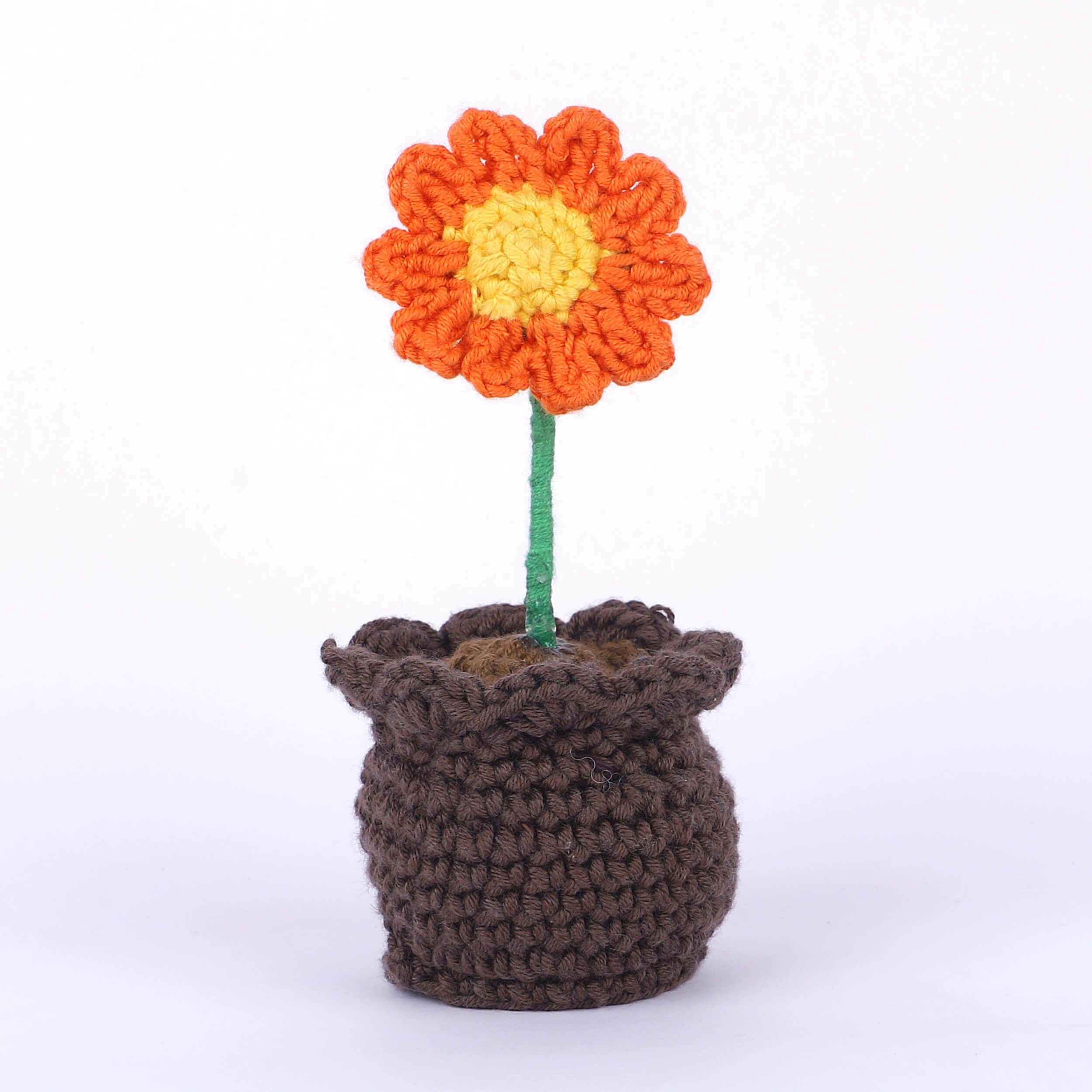 Daisy in a Pot - Handcrafted Crochet Flowers