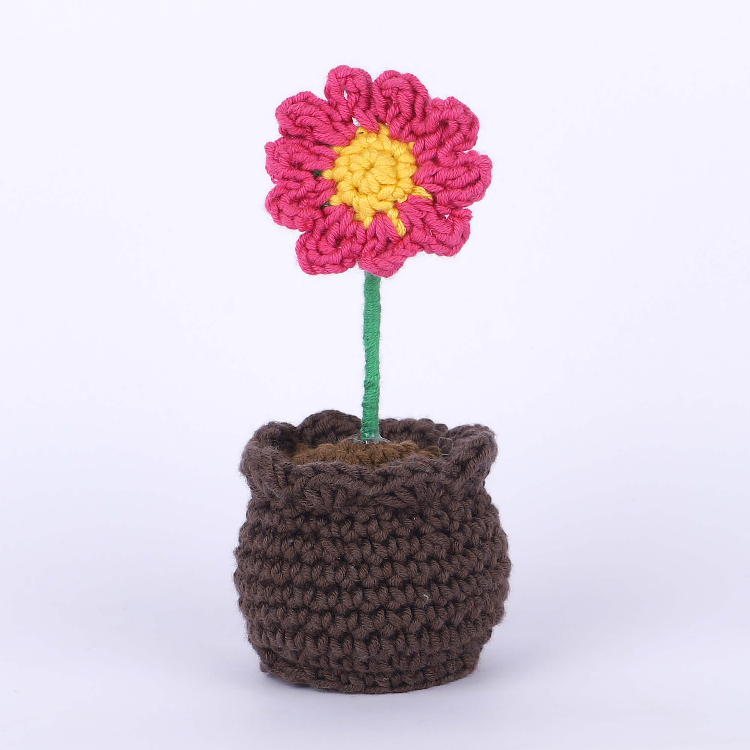 Daisy in a Pot - Handcrafted Crochet Flowers