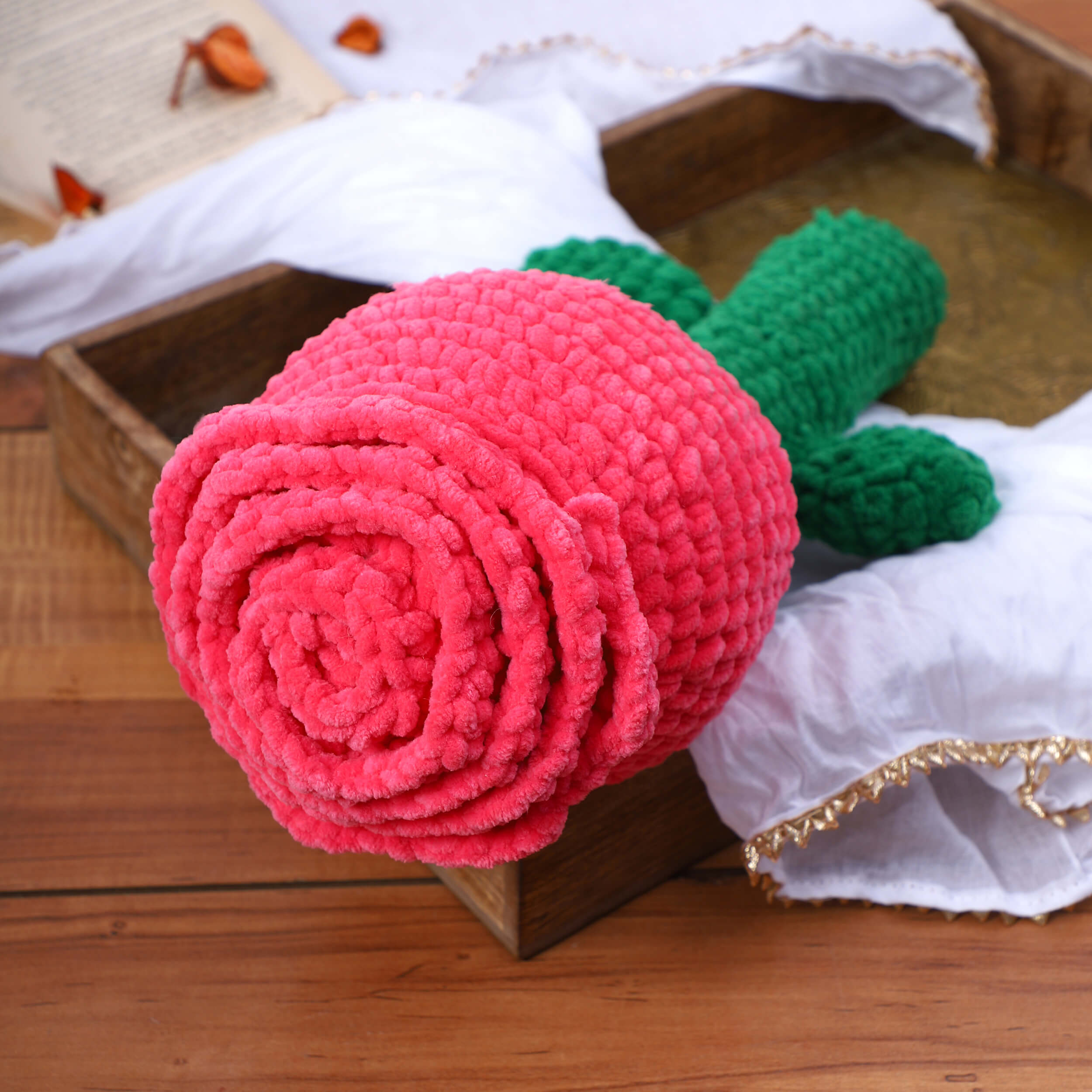 Handmade Amigurumi Plush Toy - Rose Bud