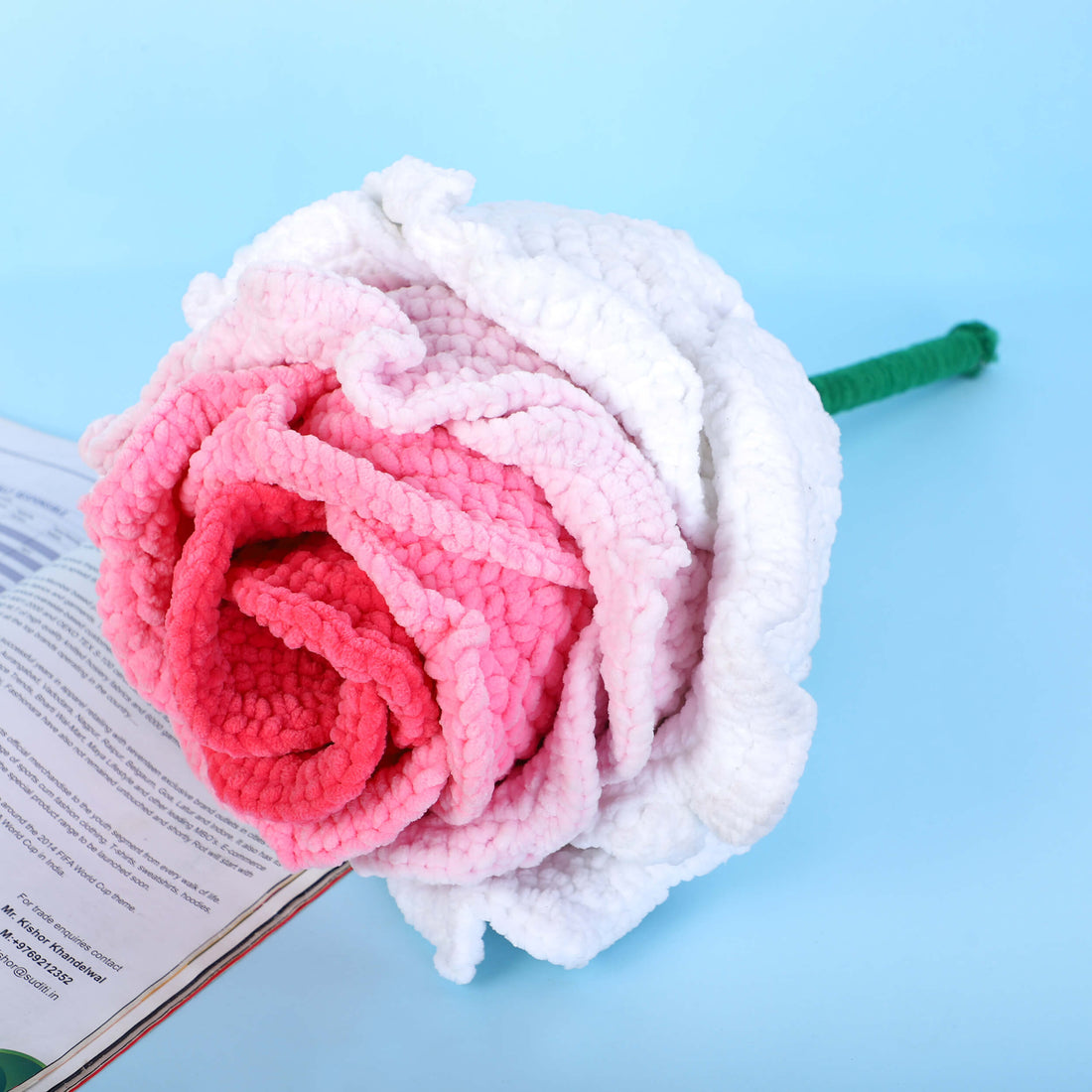 Handmade Plush Giant Rose - Shades of Pink