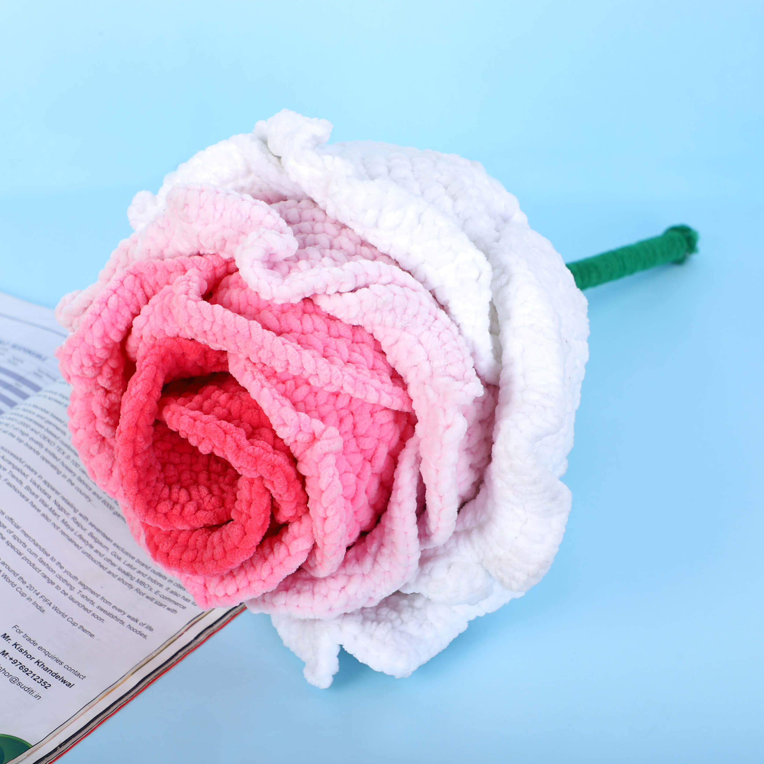 Handmade Plush Giant Rose - Shades of Pink