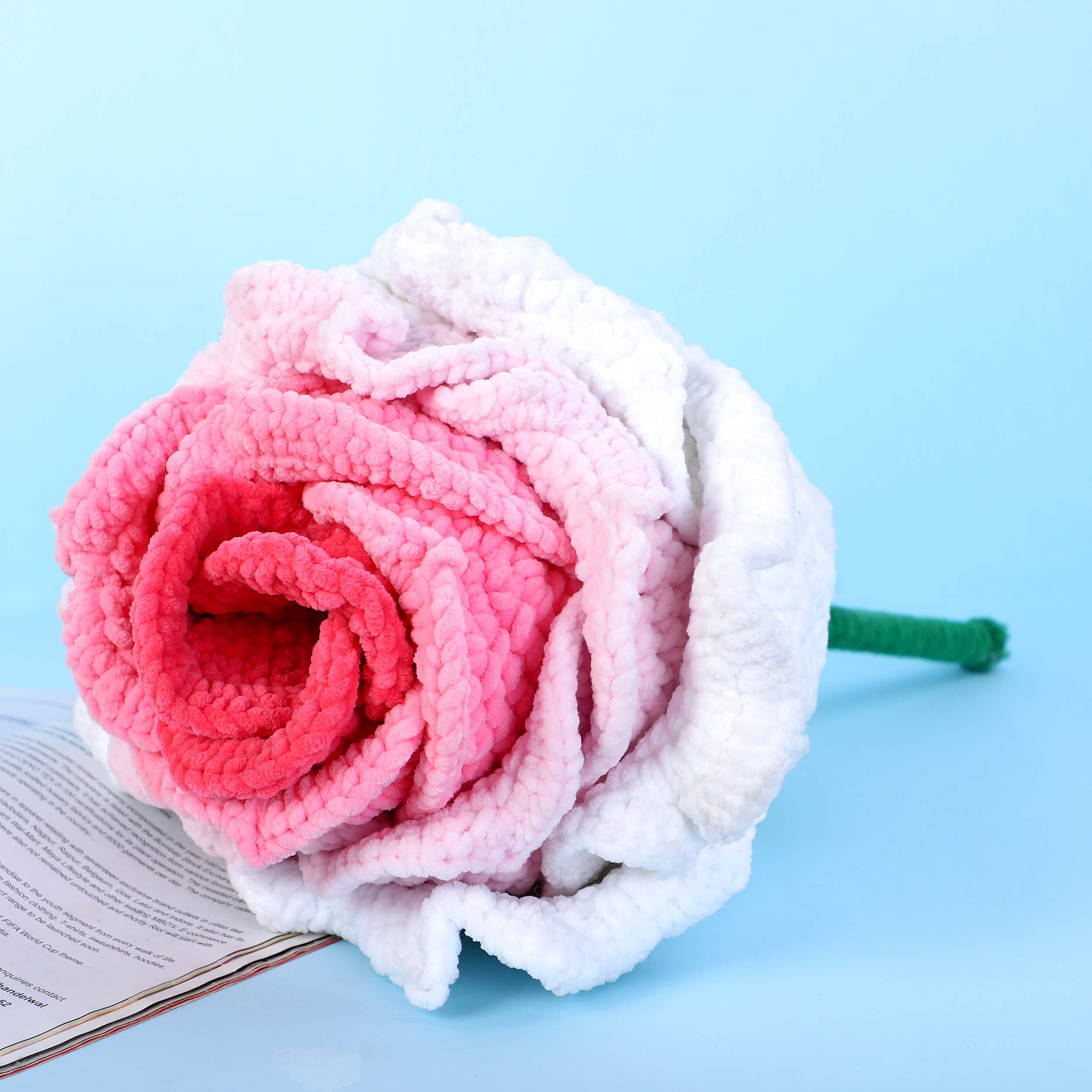 Handmade Plush Giant Rose - Shades of Pink