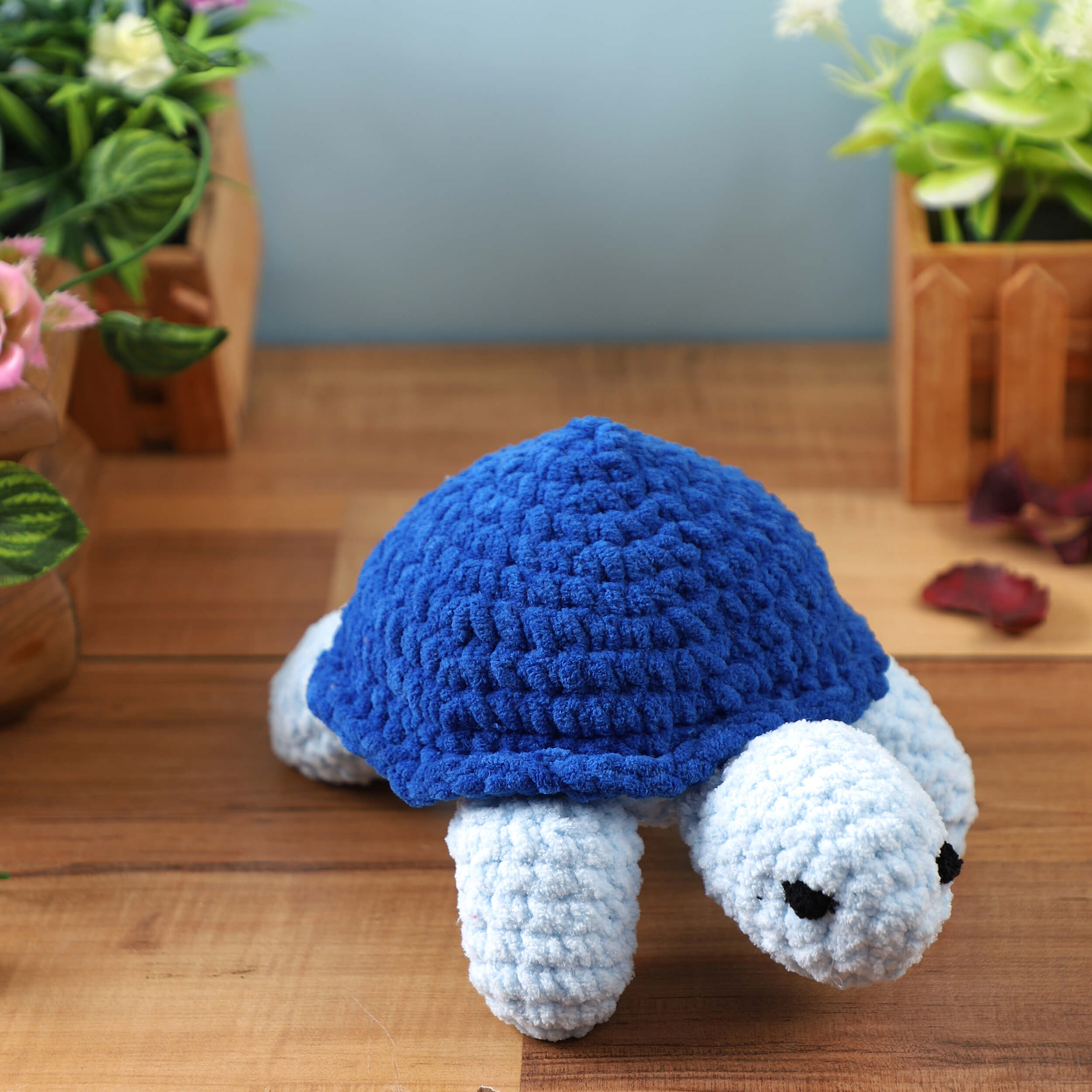 Handmade Amigurumi Plush Toy - Tortoise Blue