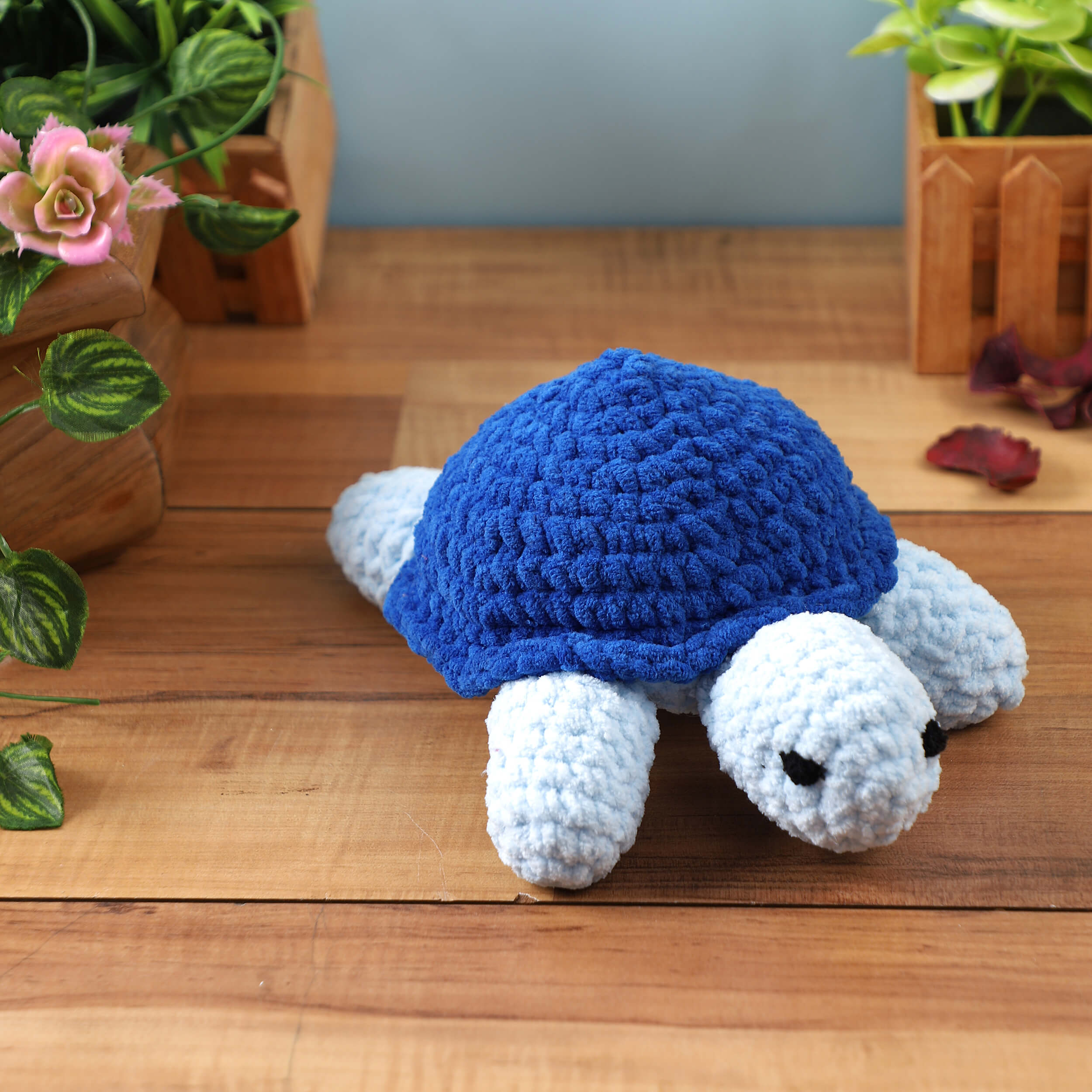 Handmade Amigurumi Plush Toy - Tortoise Blue