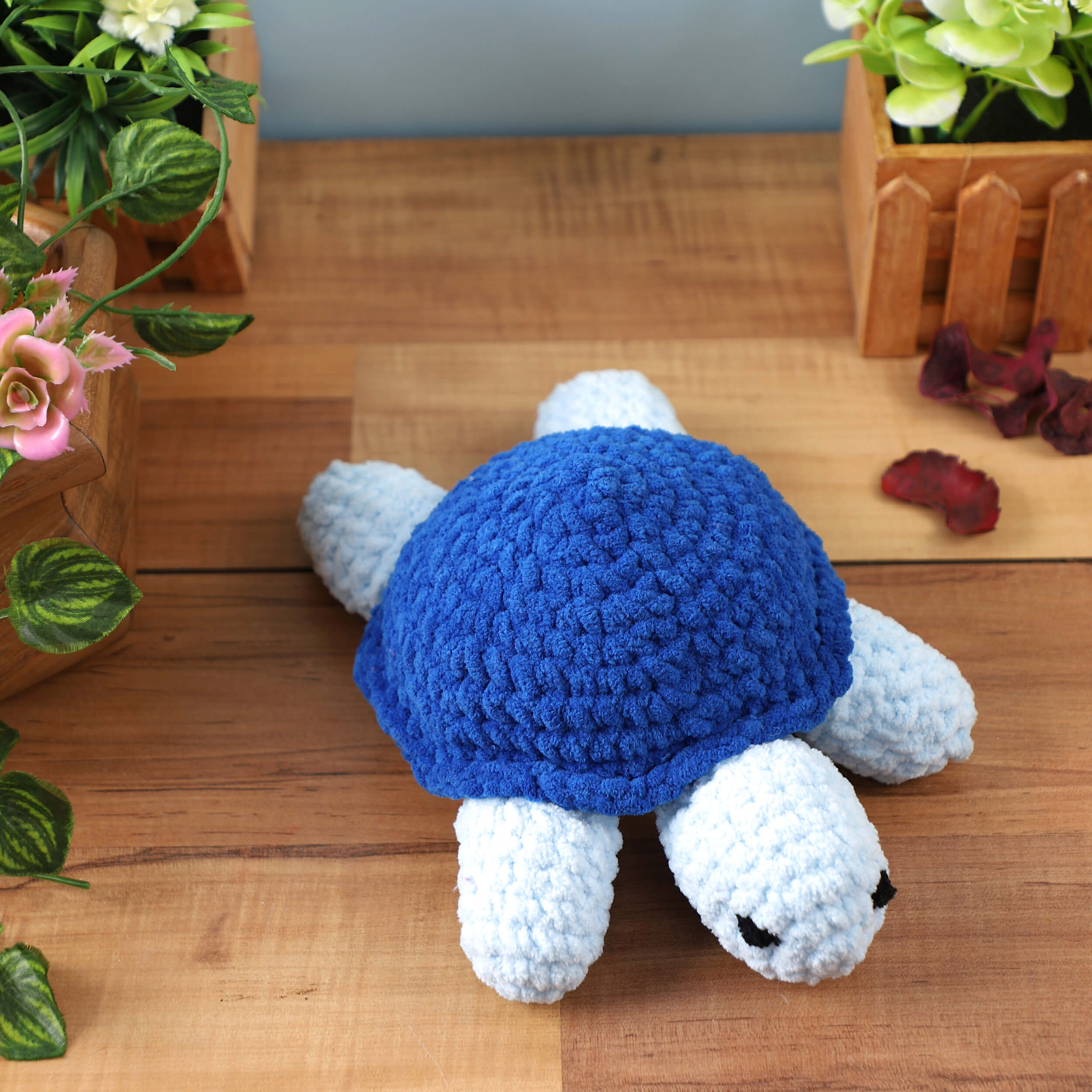 Handmade Amigurumi Plush Toy - Tortoise Blue