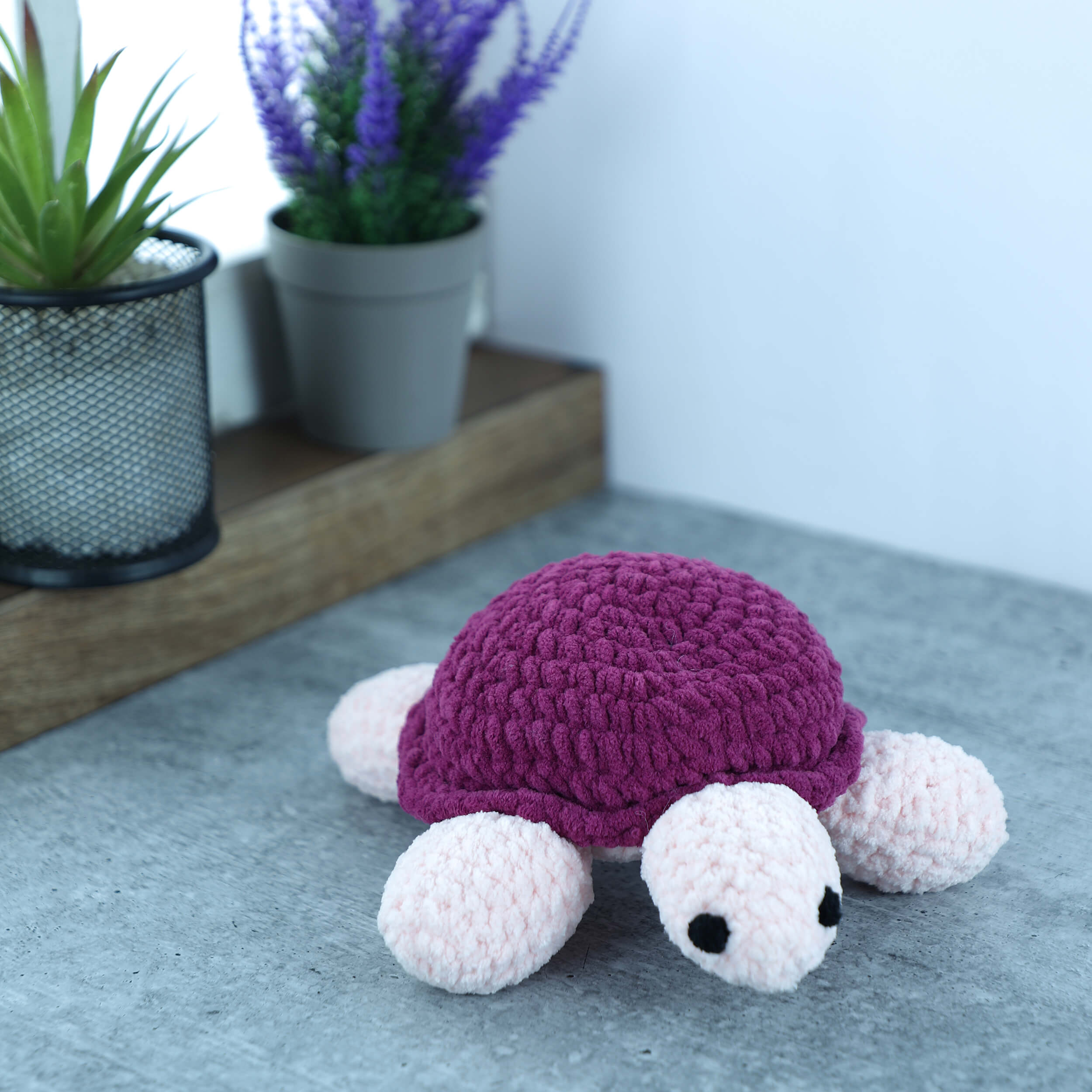Handmade Amigurumi Plush Toy - Tortoise Violet