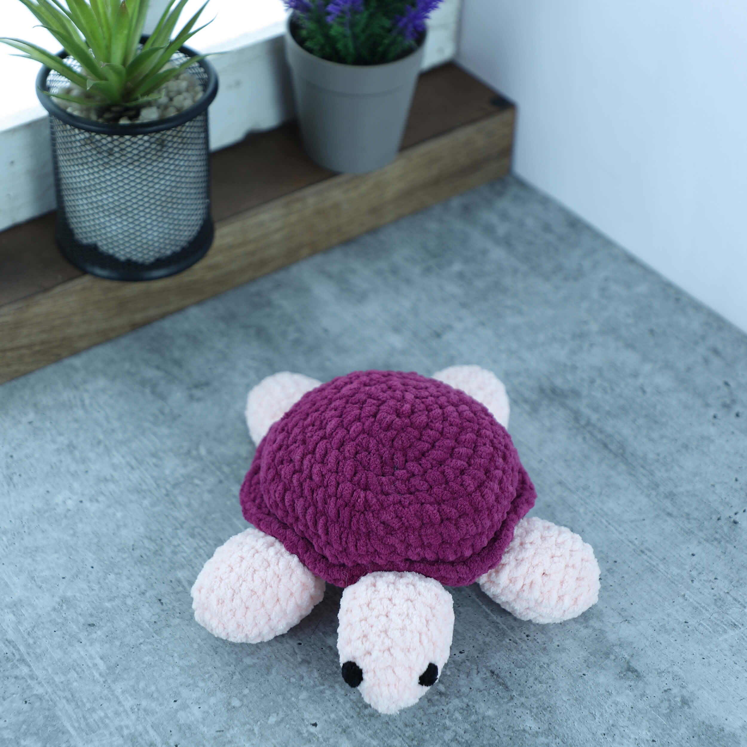 Handmade Amigurumi Plush Toy - Tortoise Violet