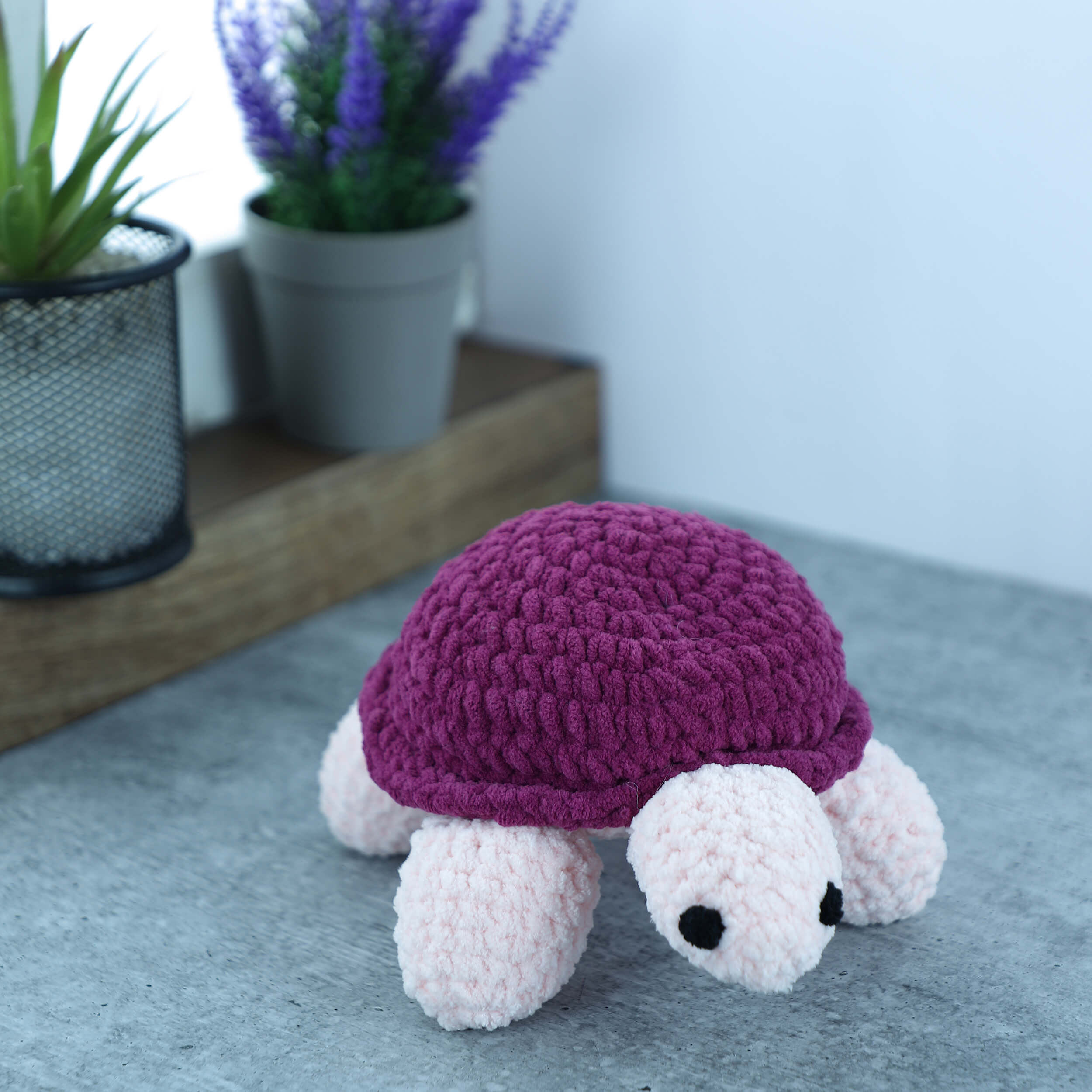 Handmade Amigurumi Plush Toy - Tortoise Violet