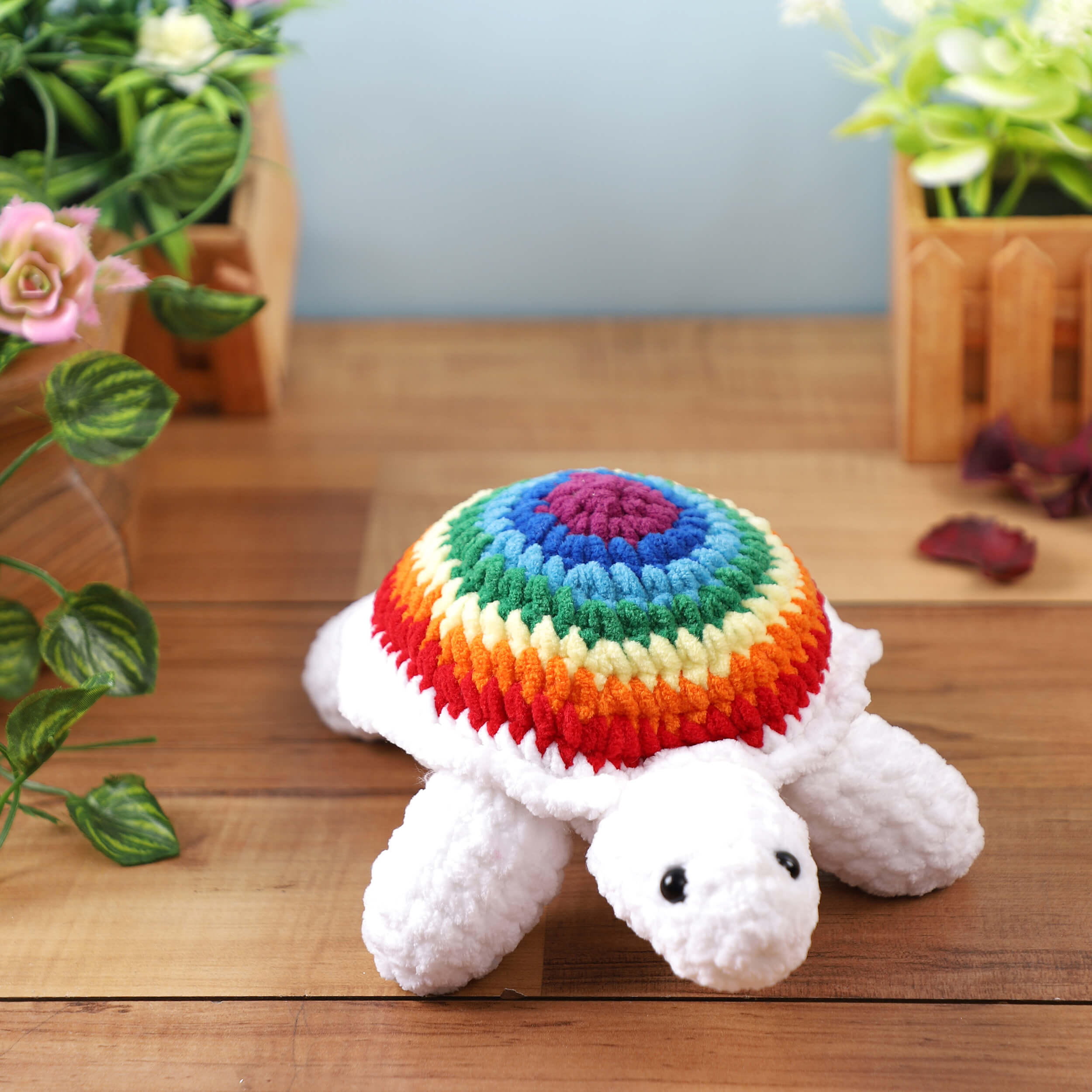 Handmade Amigurumi Plush Toy - Tortoise Multicolor
