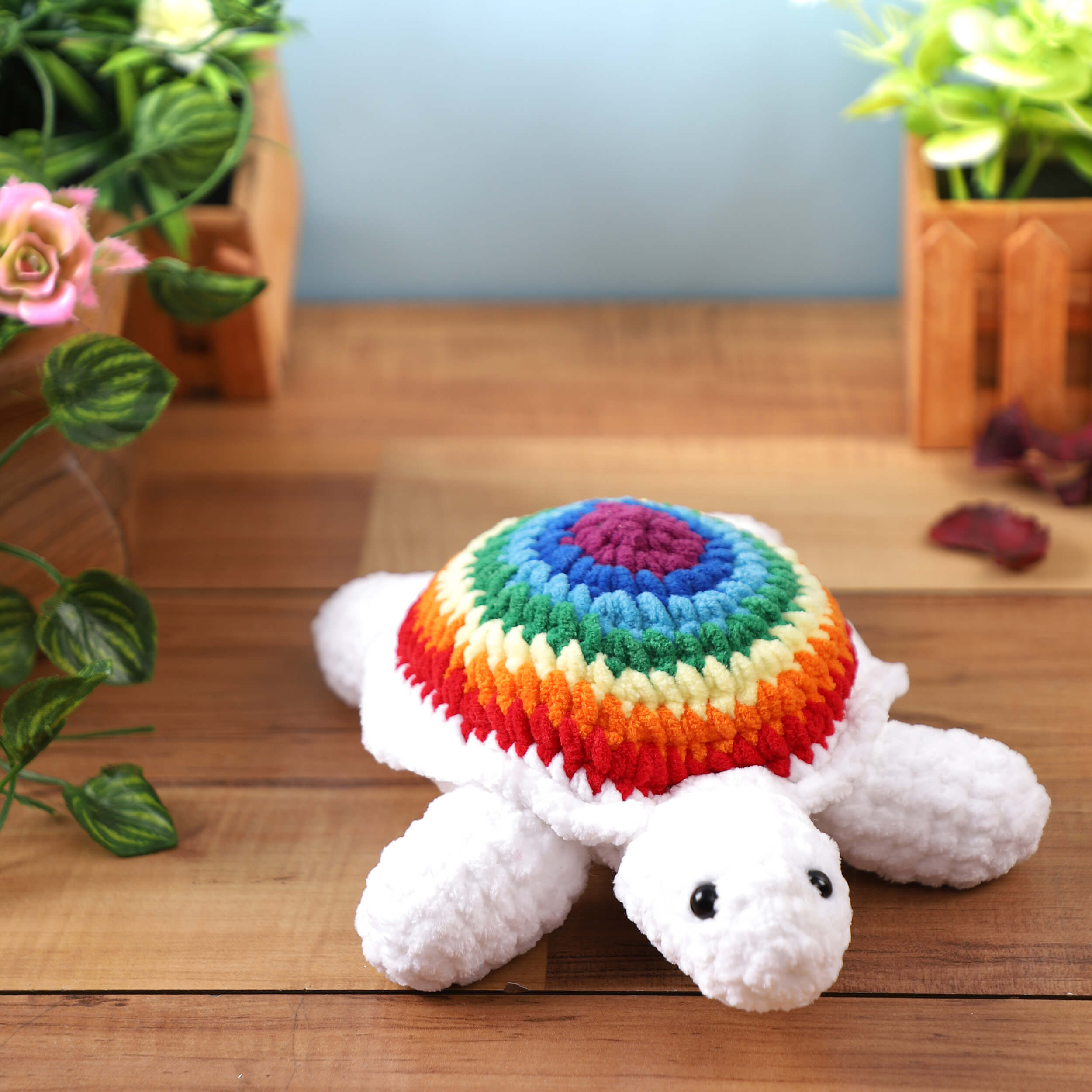 Handmade Amigurumi Plush Toy - Tortoise Multicolor
