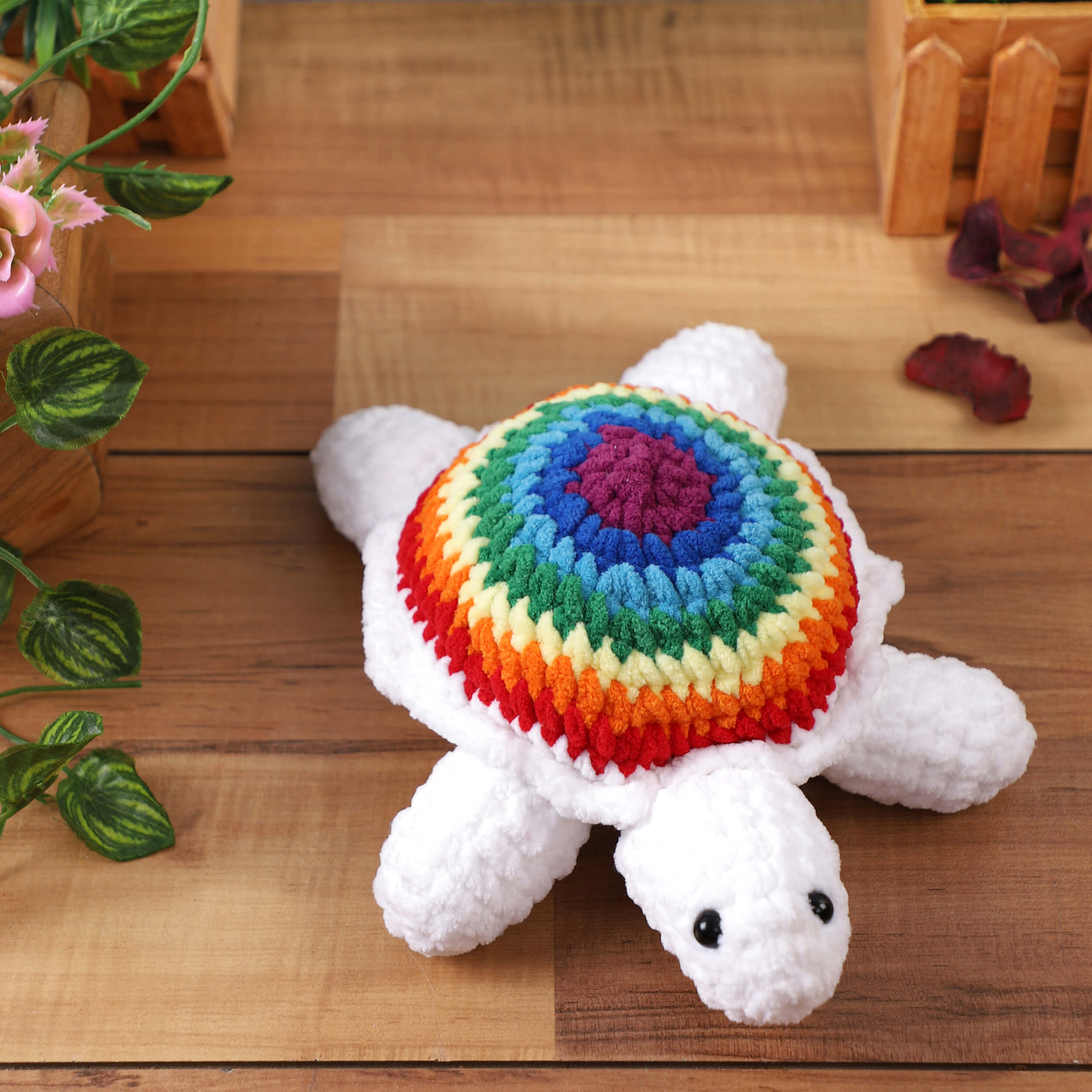 Handmade Amigurumi Plush Toy - Tortoise Multicolor
