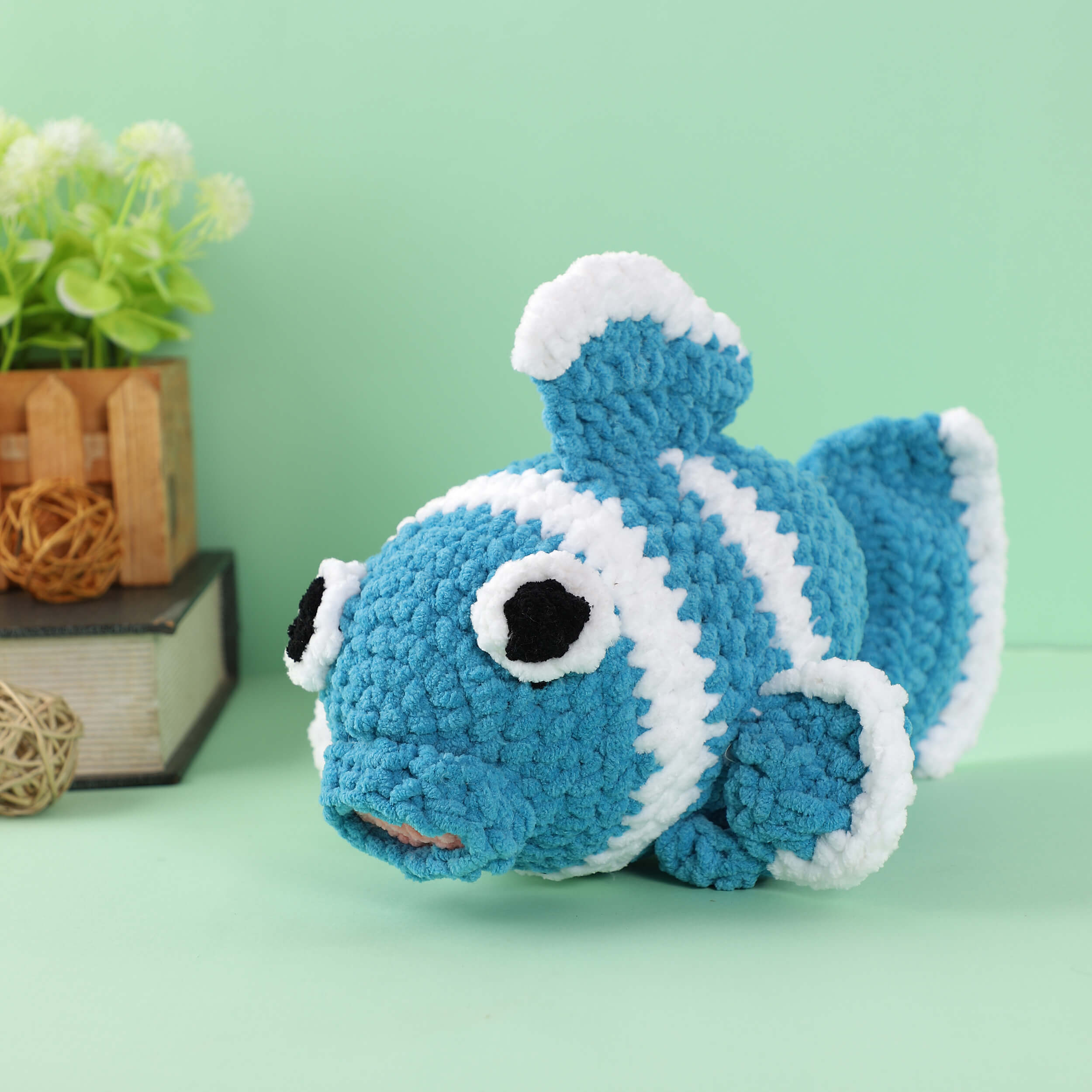 Handmade Amigurumi Plush Toy - Big Fish Blue