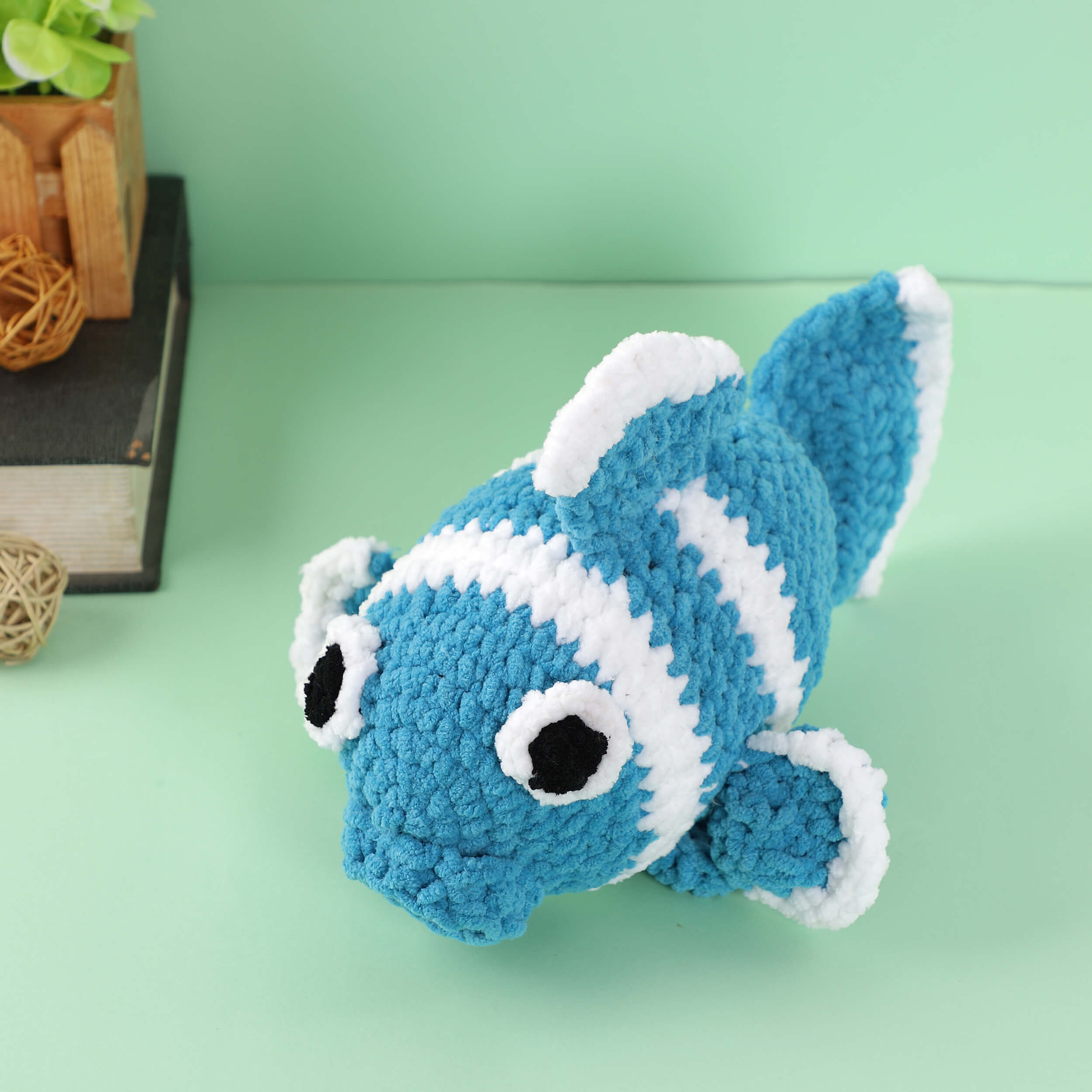 Handmade Amigurumi Plush Toy - Big Fish Blue