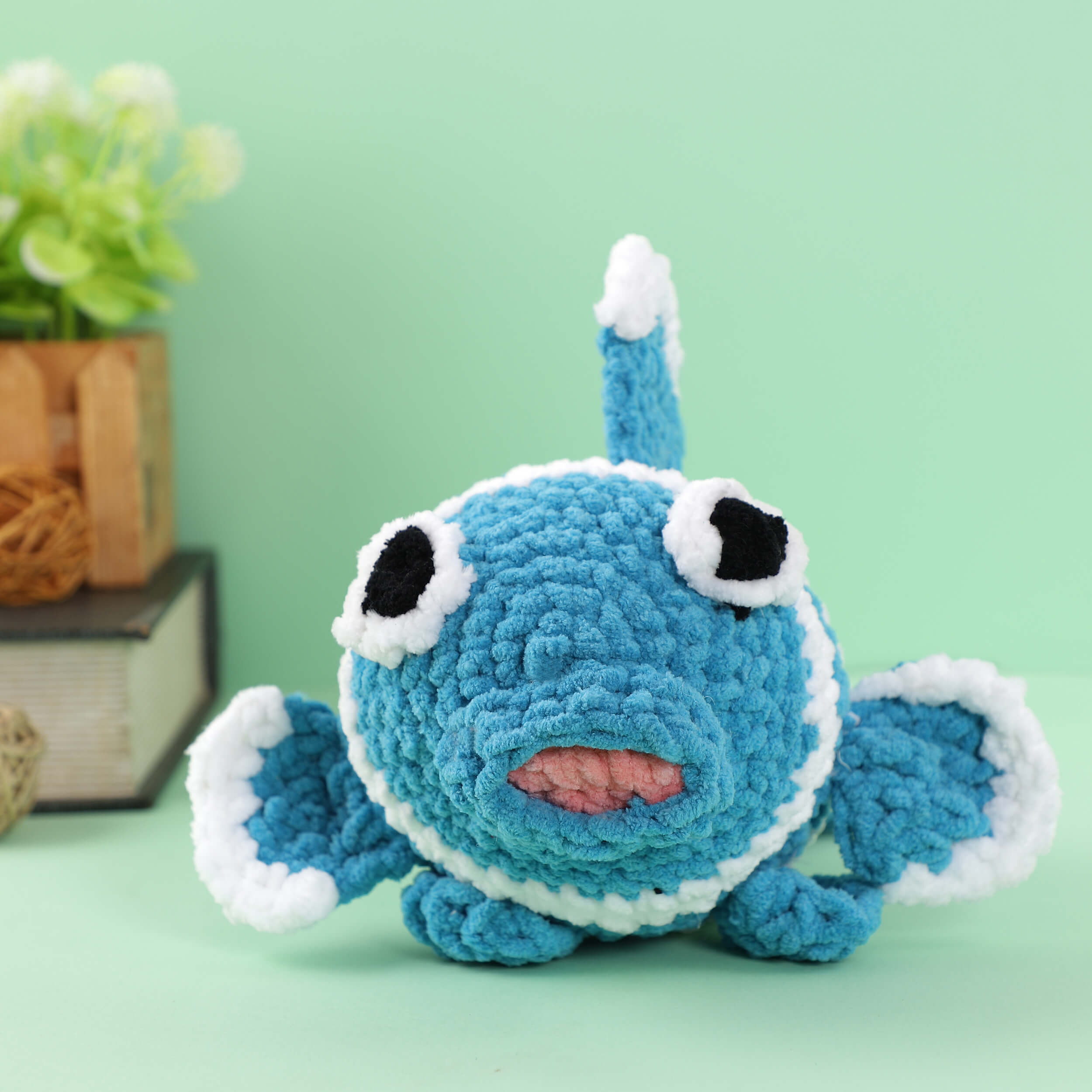 Handmade Amigurumi Plush Toy - Big Fish Blue