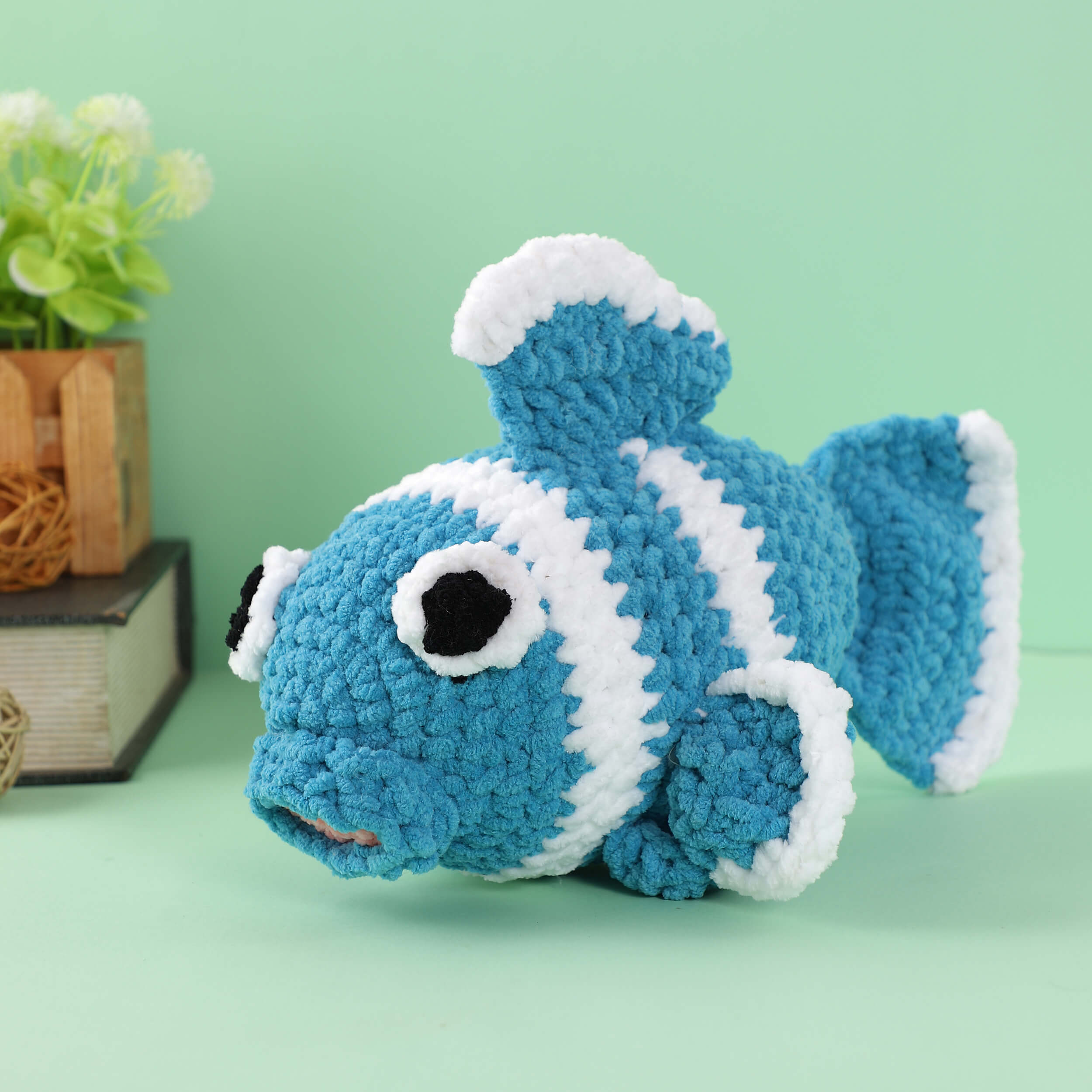Handmade Amigurumi Plush Toy - Big Fish Blue