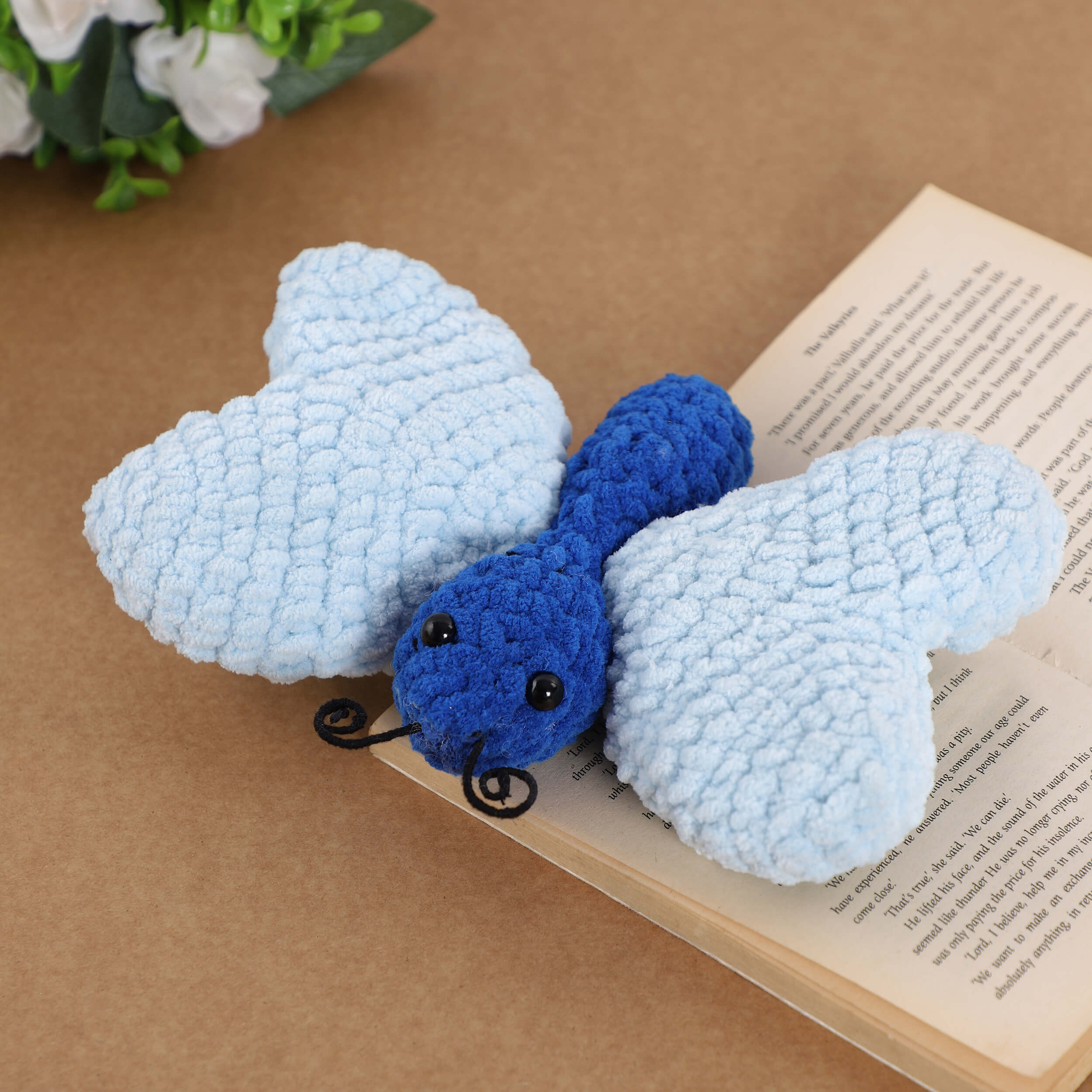 Handmade Amigurumi Plush Toy - Butterfly Blue