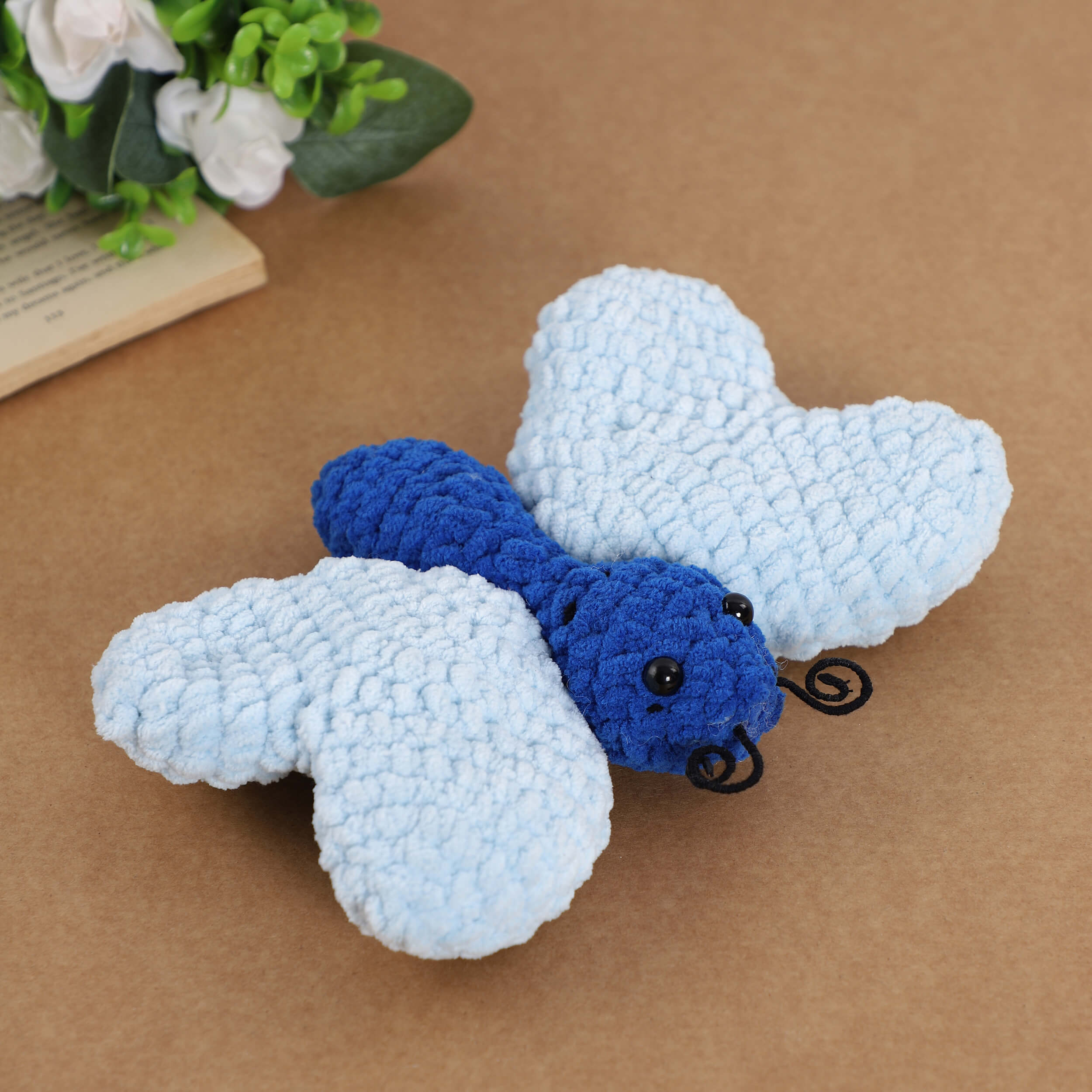 Handmade Amigurumi Plush Toy - Butterfly Blue