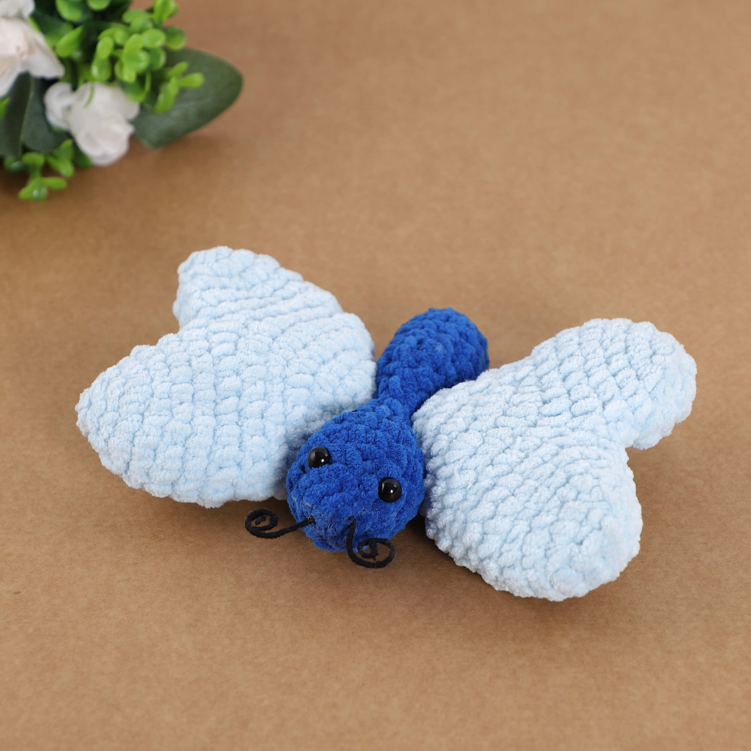 Handmade Amigurumi Plush Toy - Butterfly Blue