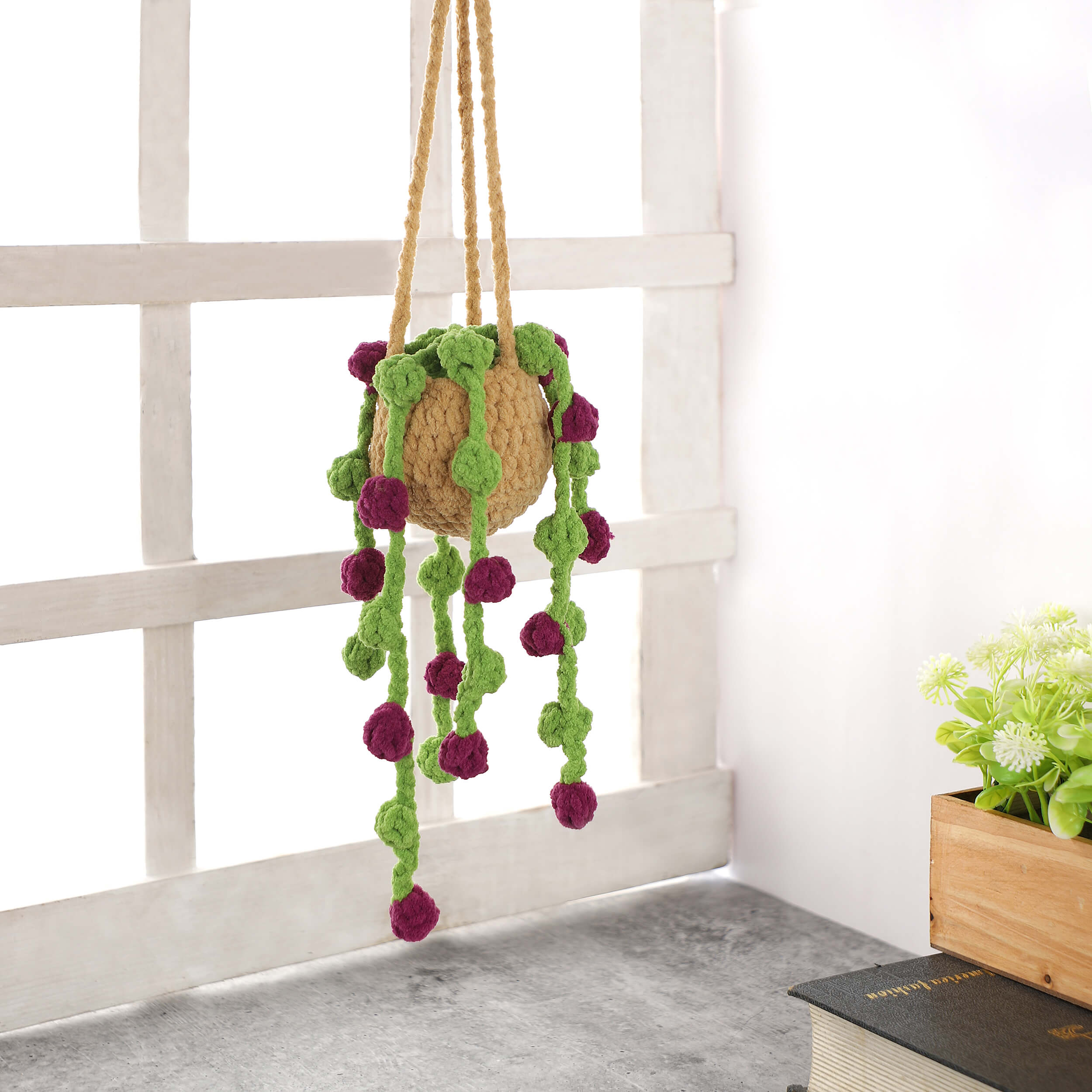 Vine Hanger - Handcrafted Crochet Flowers